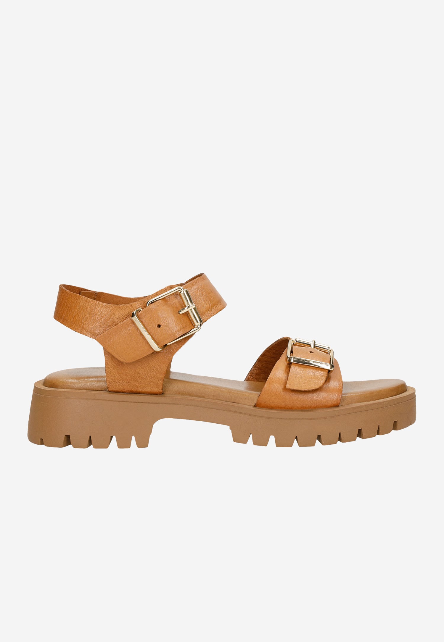 Czarne sandały damskie ze skóry licowej