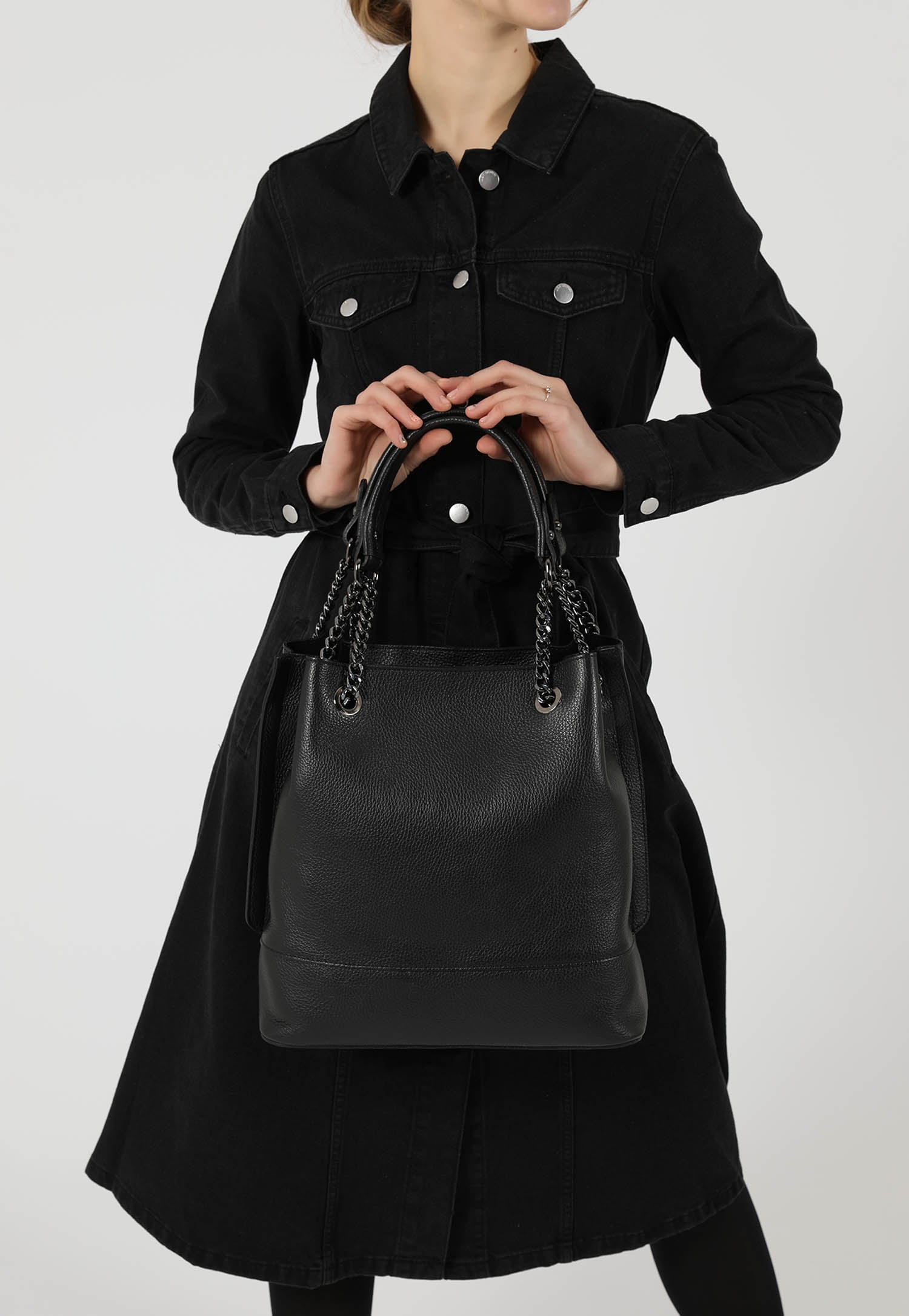 Duża czarna torebka damska