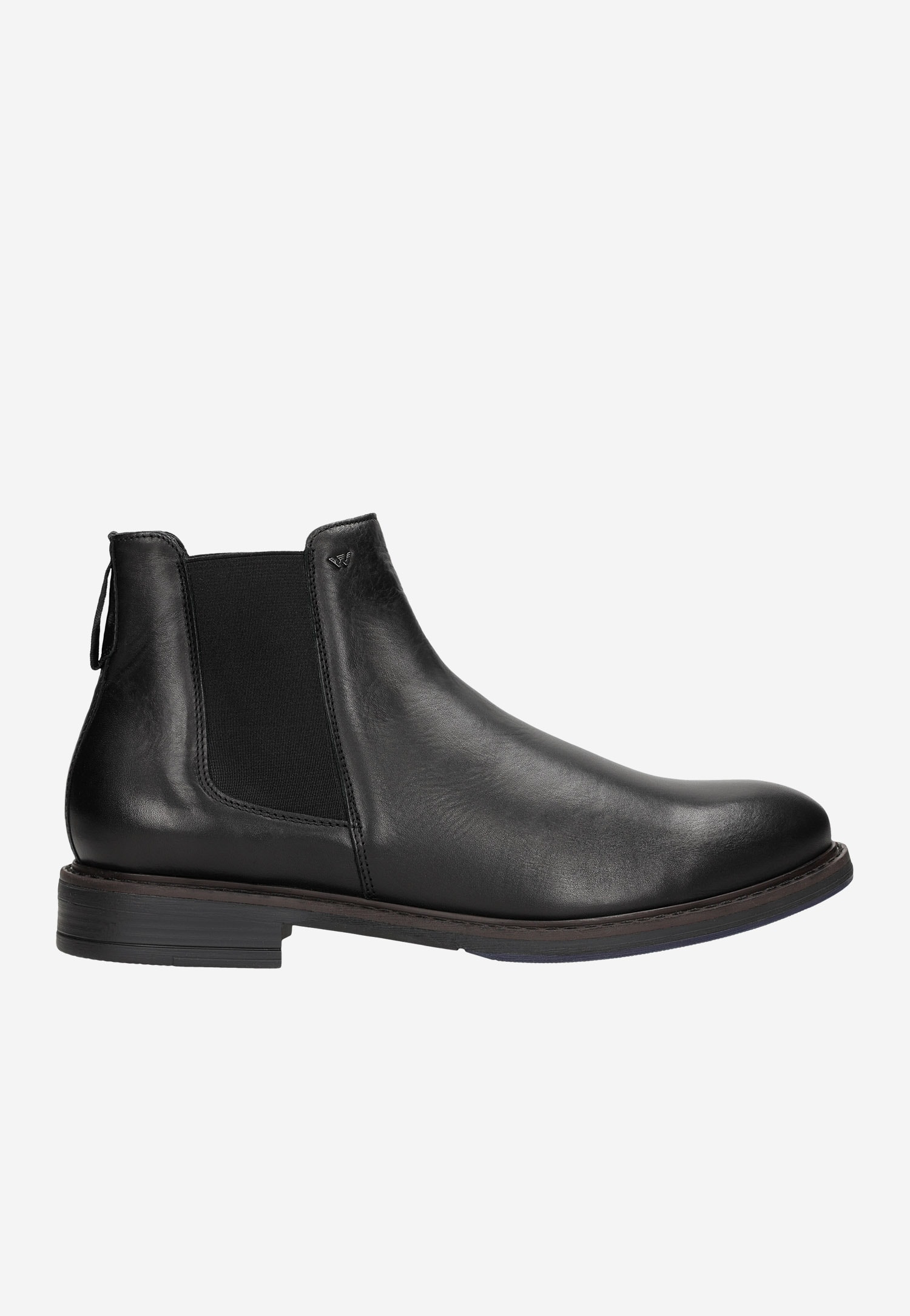 Czarne skórzane sztyblety męskie ze skóry licowej