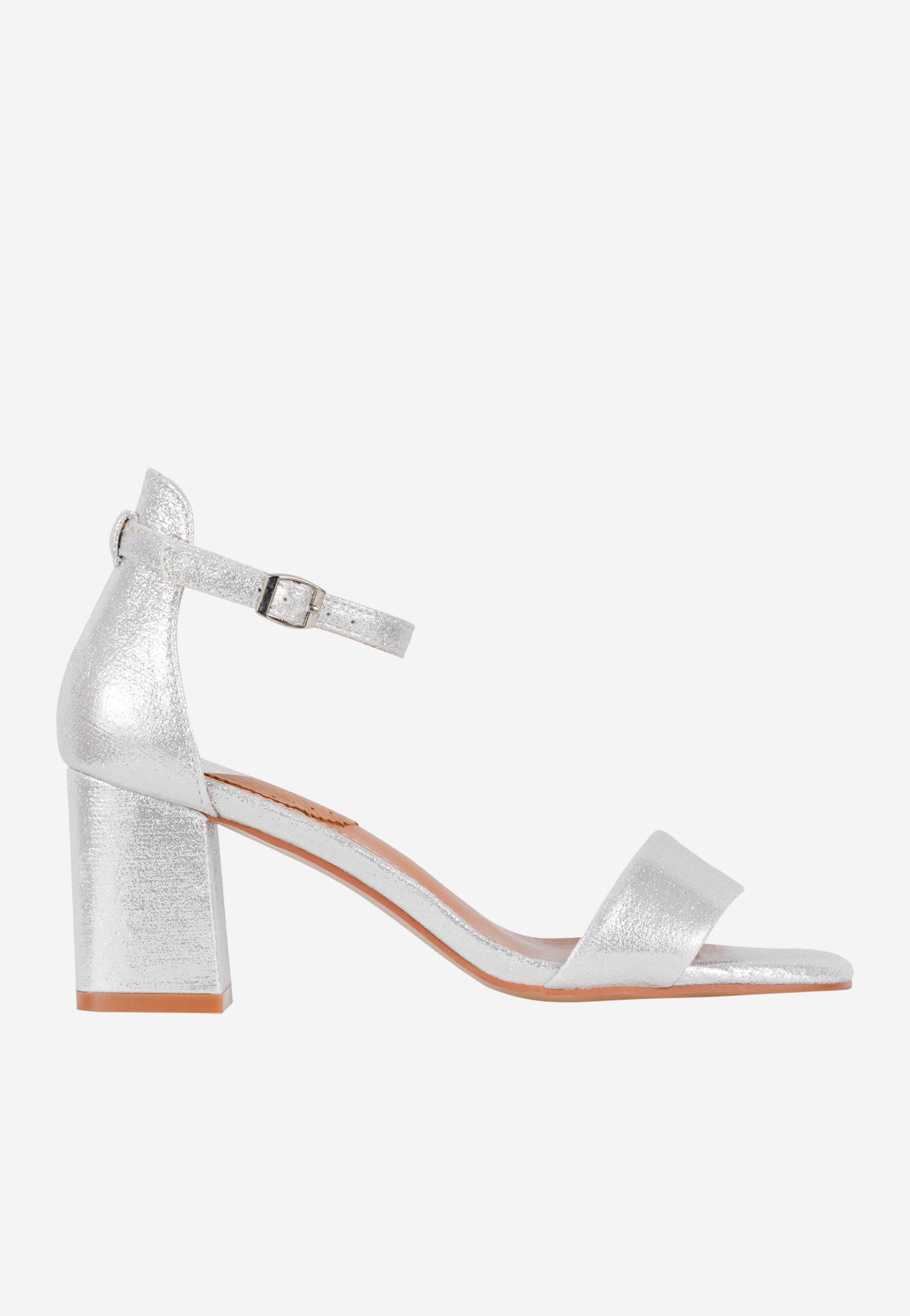 WJS delikatne srebrne sandały damskie