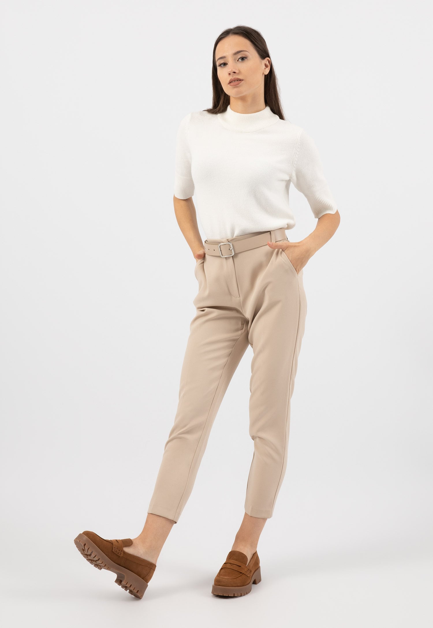 Czarne lakierowane mokasyny damskie