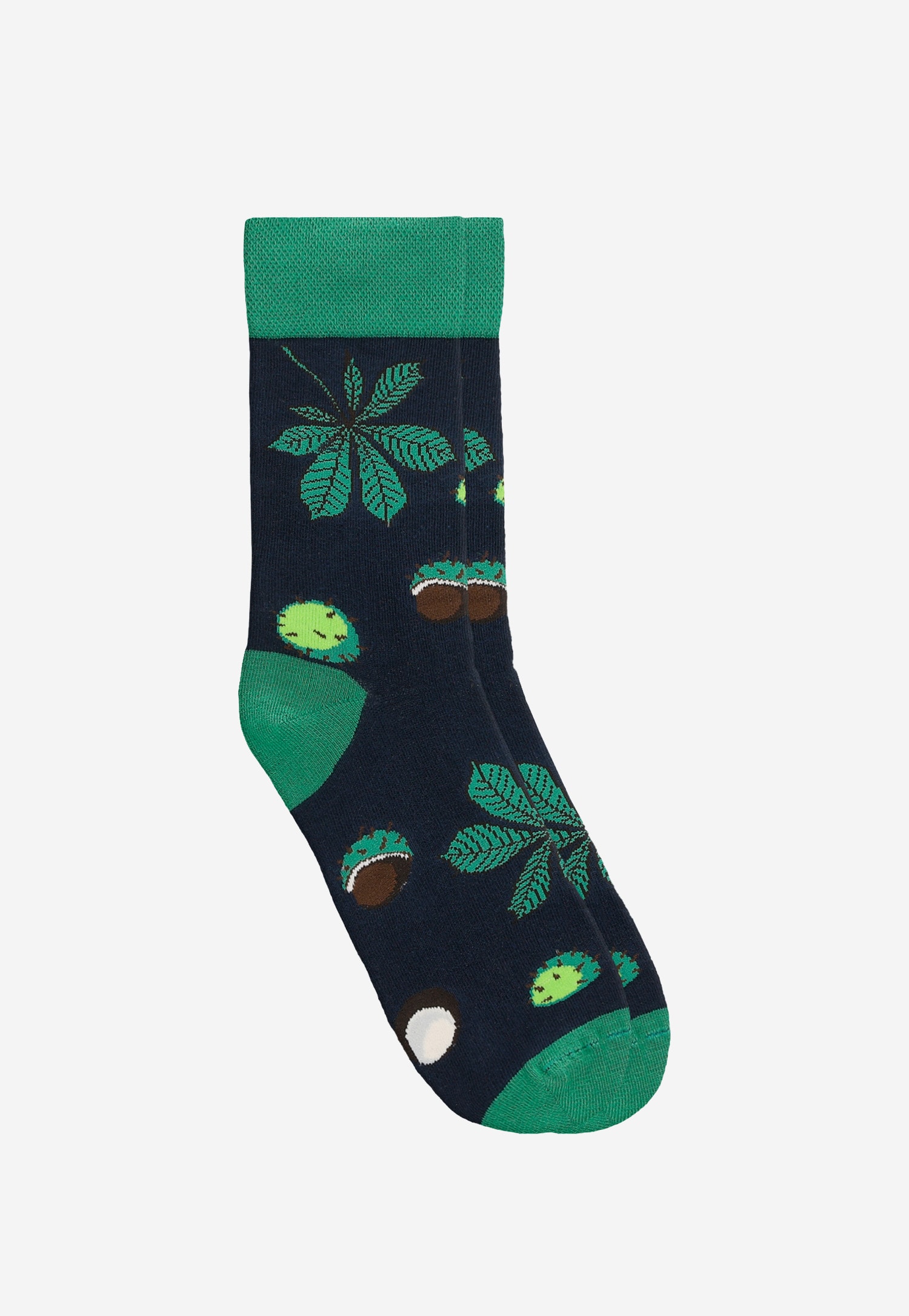 Granatowe skarpety w kasztany