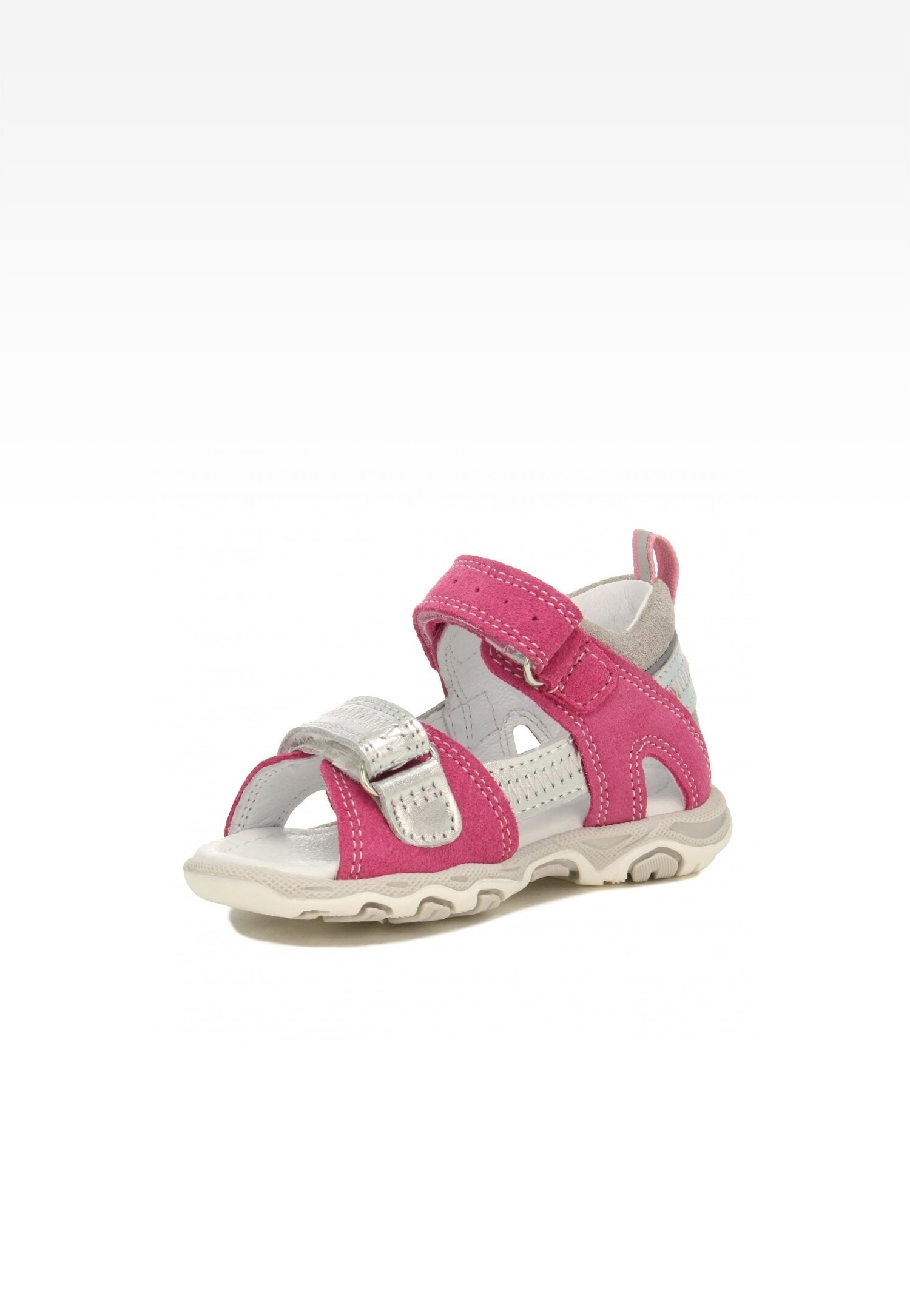 Sandały BARTEK 118240-30, dla dziewcząt, różowo-szary