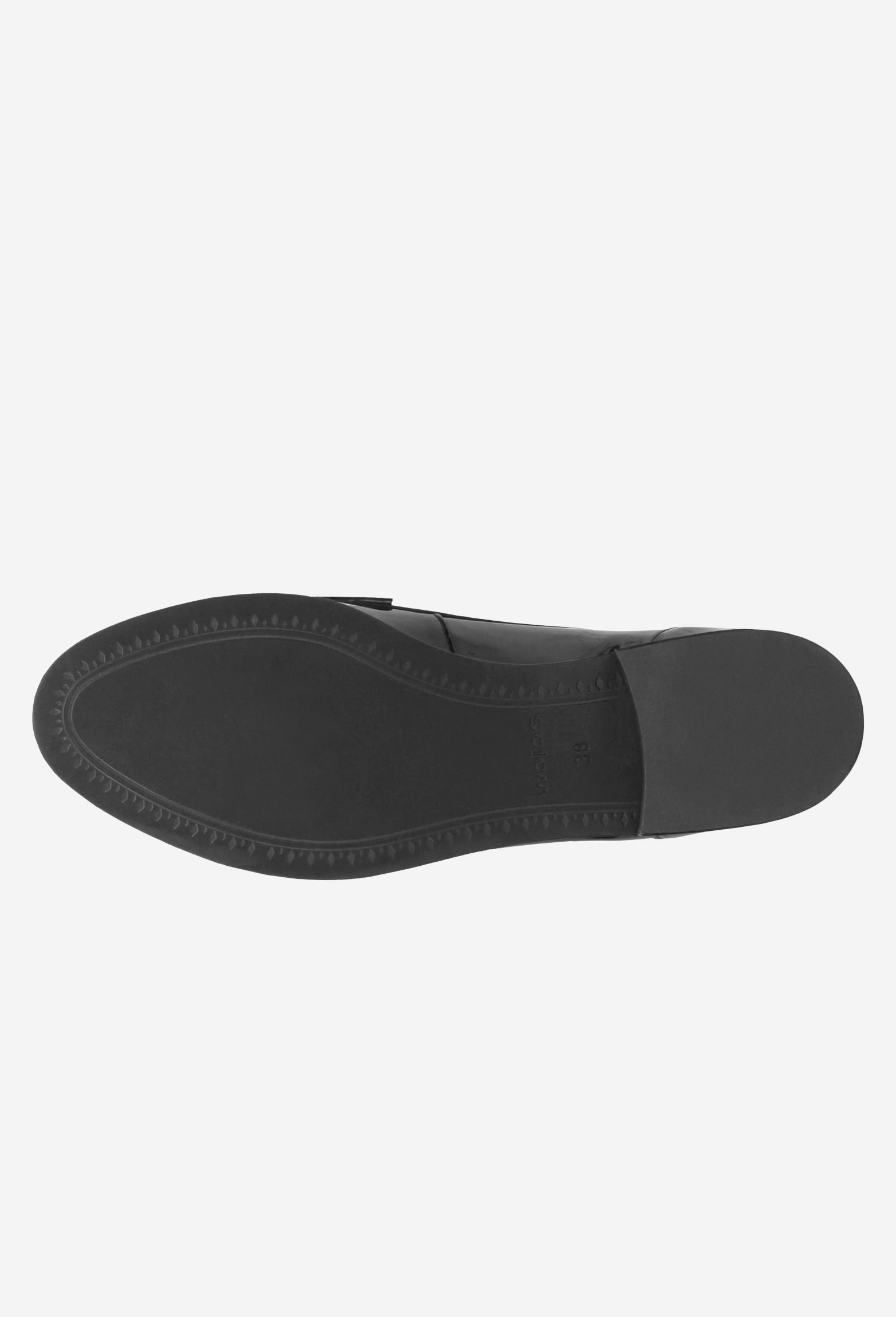 Granatowe mokasyny damskie ze skóry lakierowanej