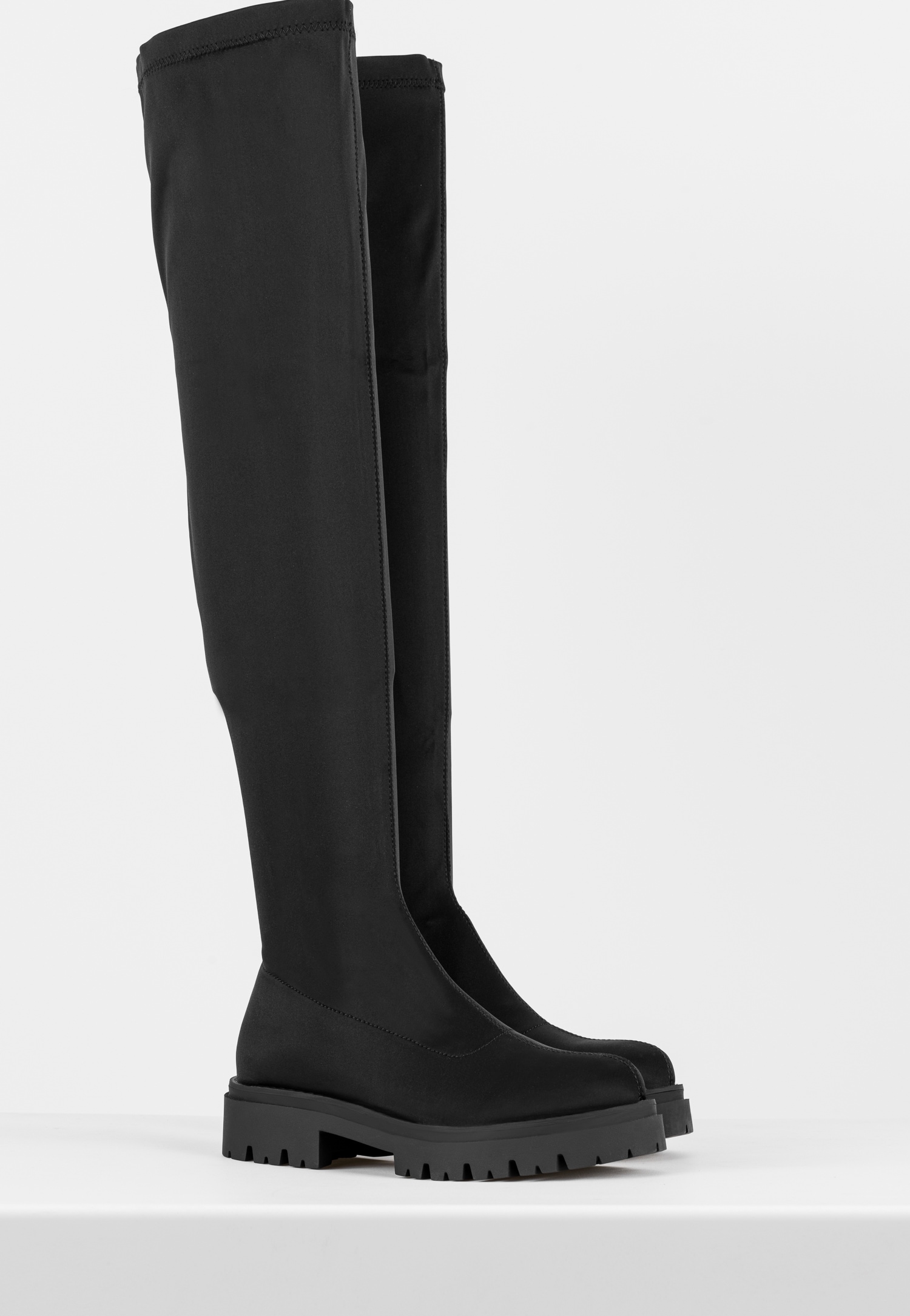 WJS czarne wysokie kozaki damskie za kolano