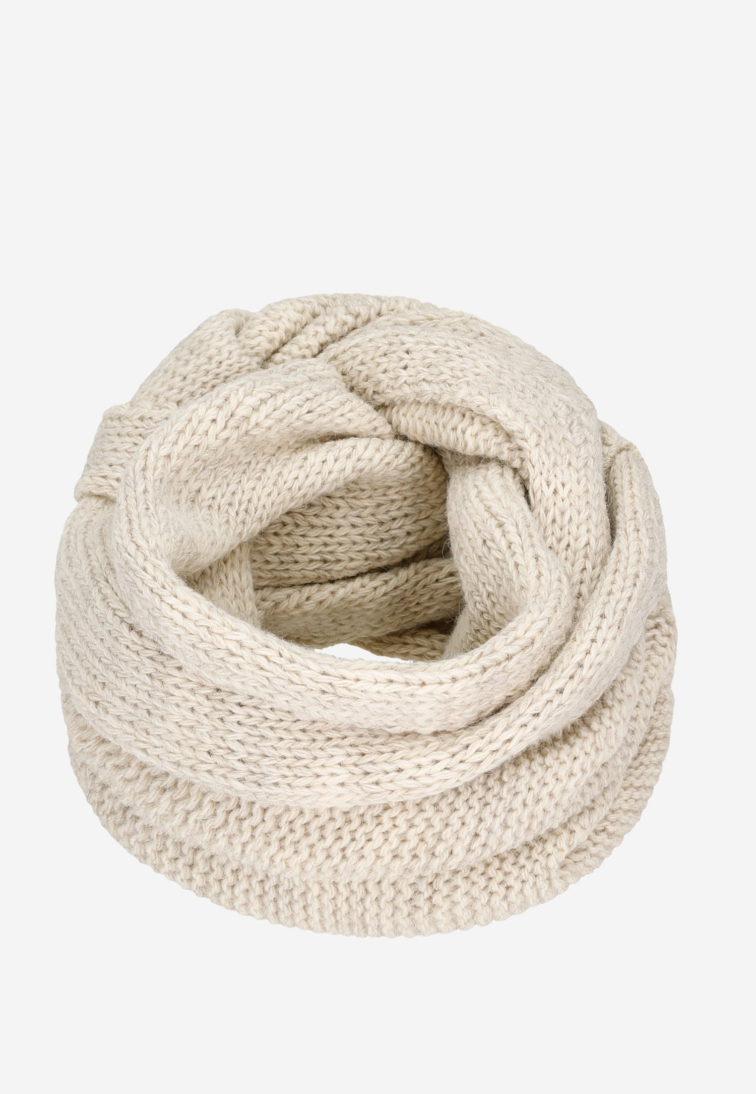 RELAKS zestaw czapka + komin + rękawiczki w kolorze beżowym