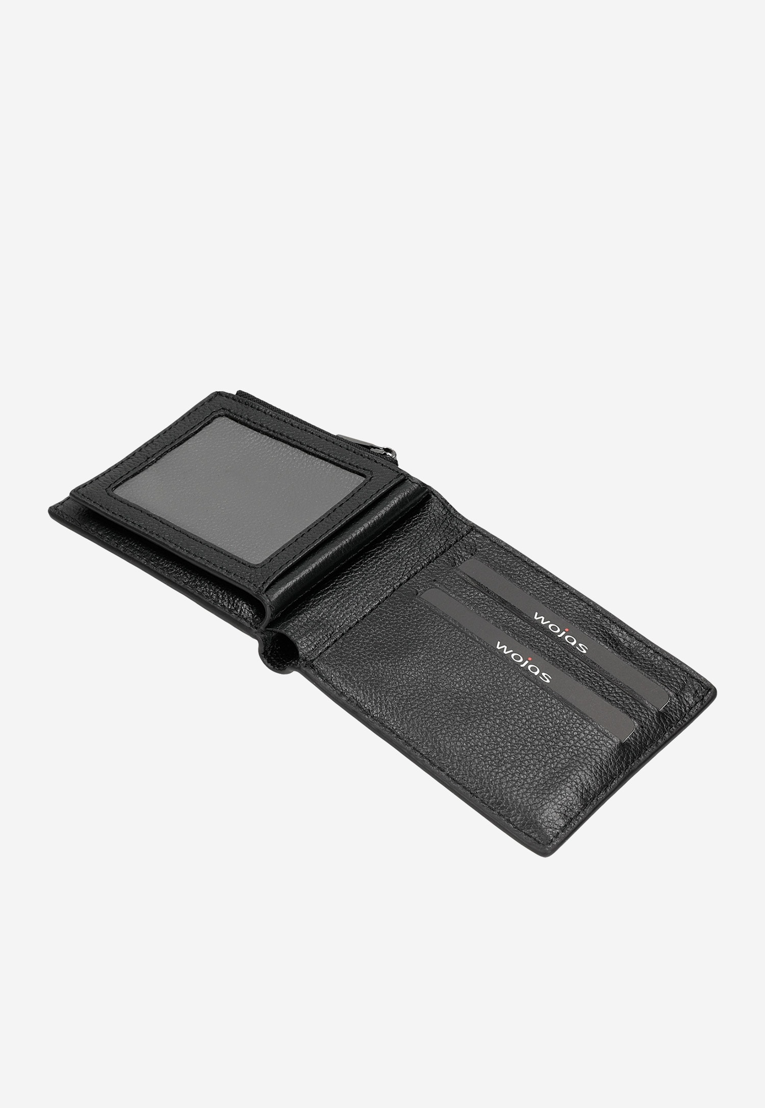 Czarny klasyczny portfel męski