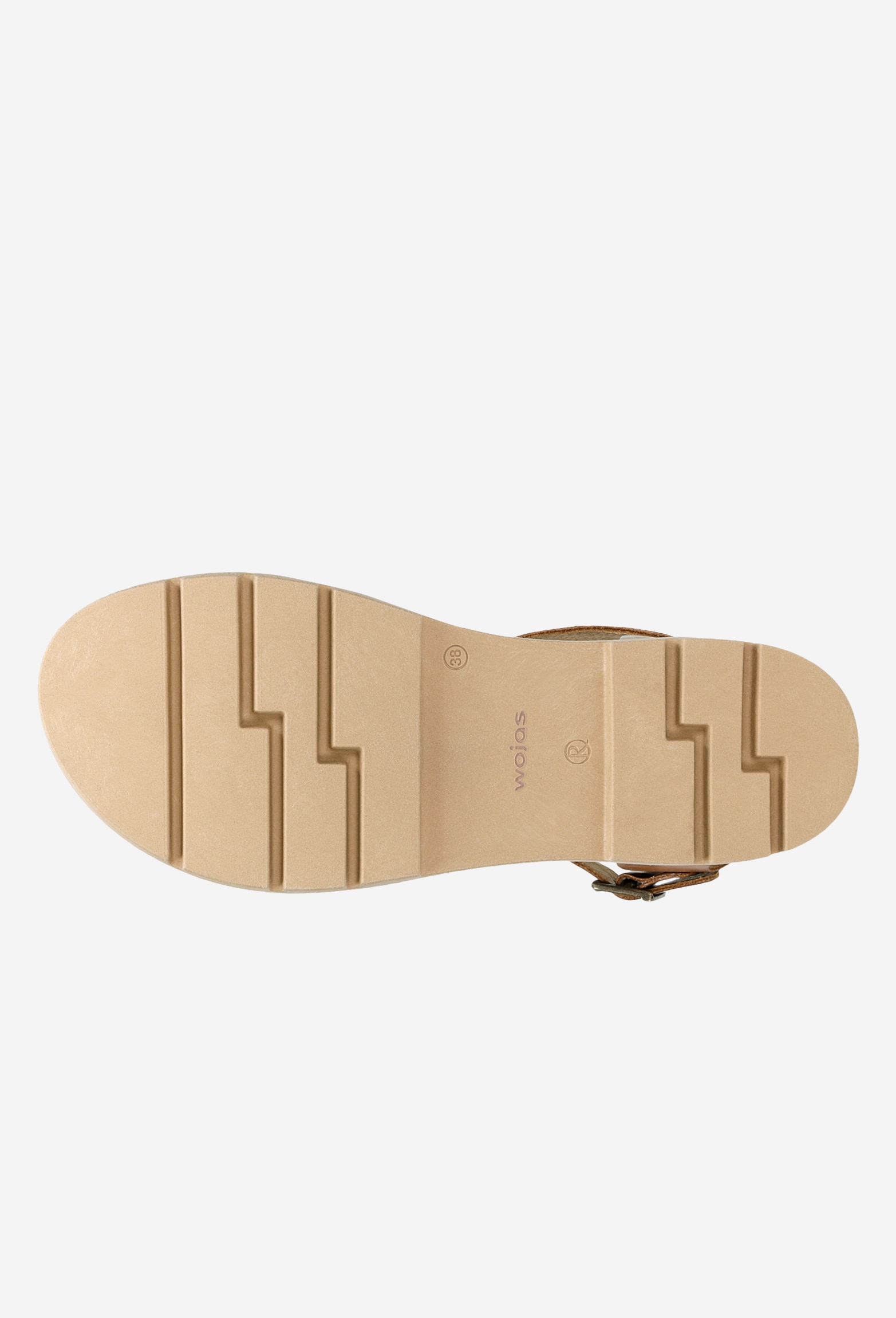 Białe sandały damskie na płaskiej brązowej podeszwie