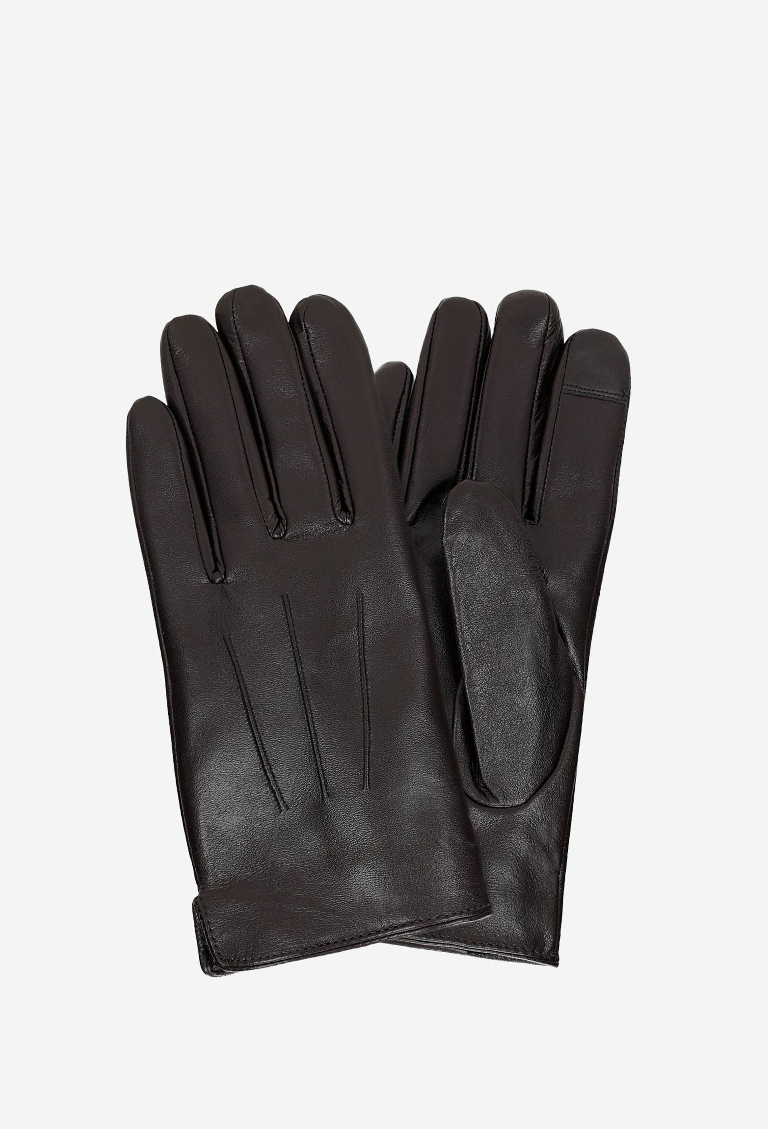 Skórzane rękawiczki męskie w kolorze czarnym
