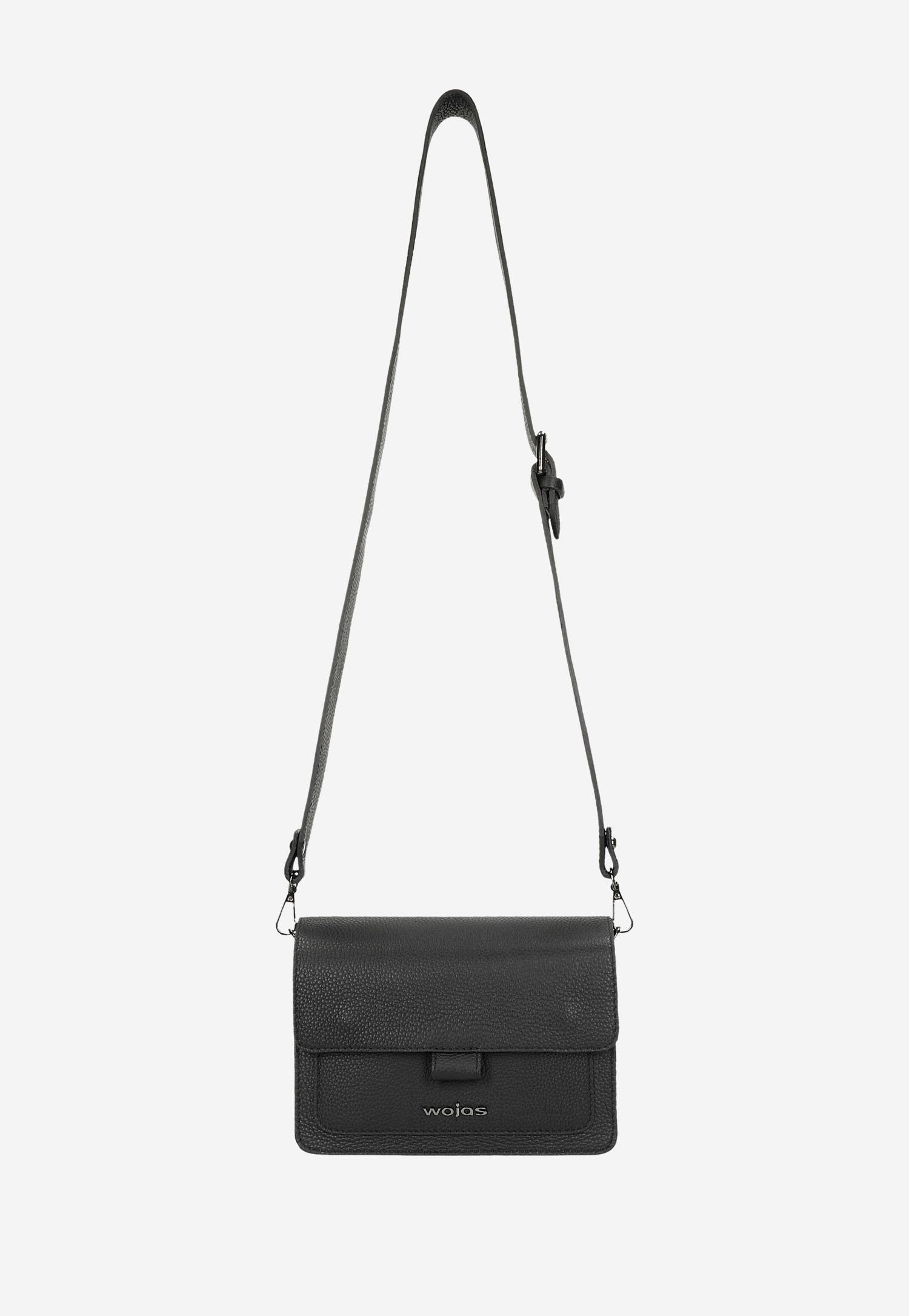 Czarna mała torebka damska ze skóry licowej