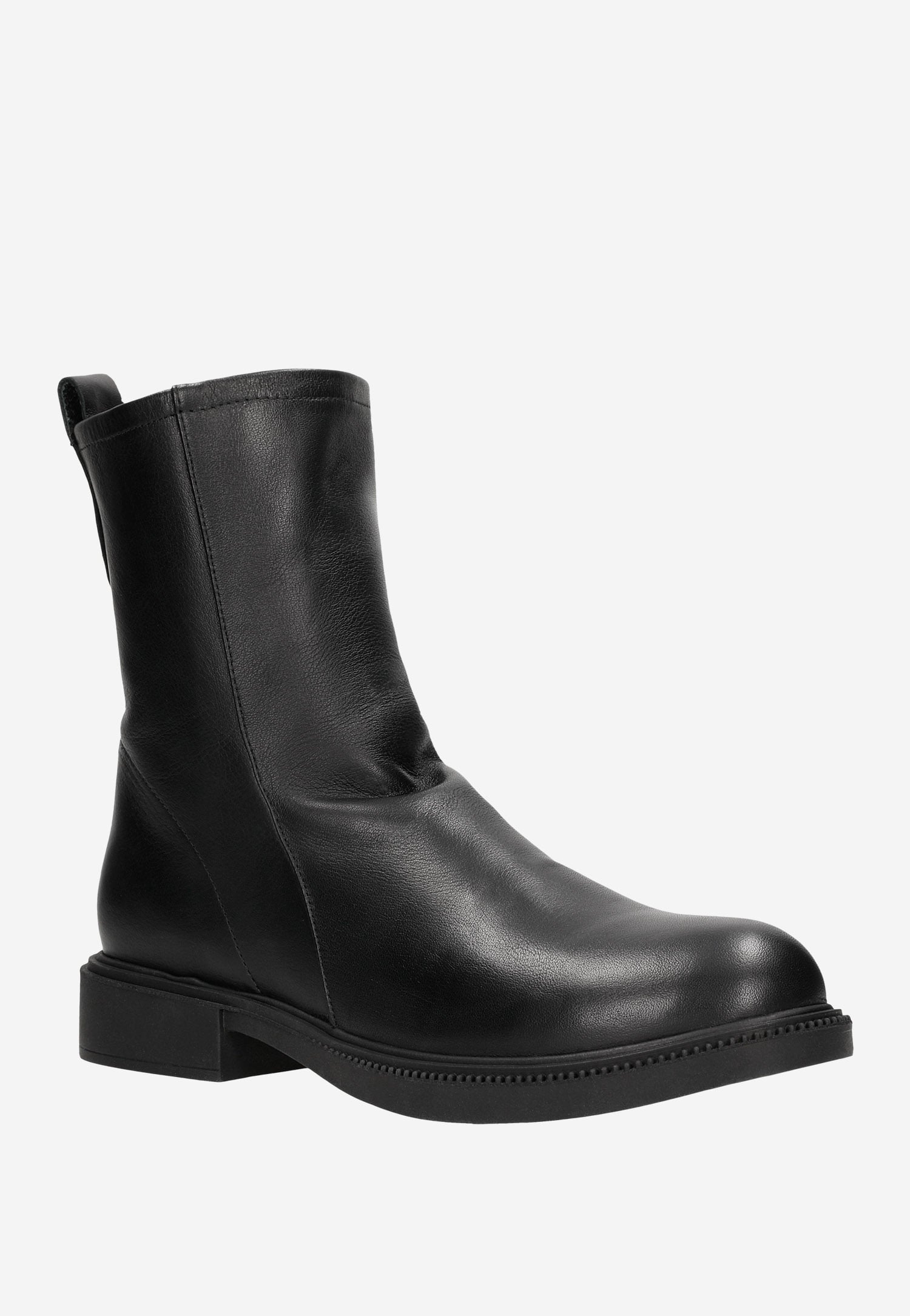 Czarne botki damskie zapinane na zamek