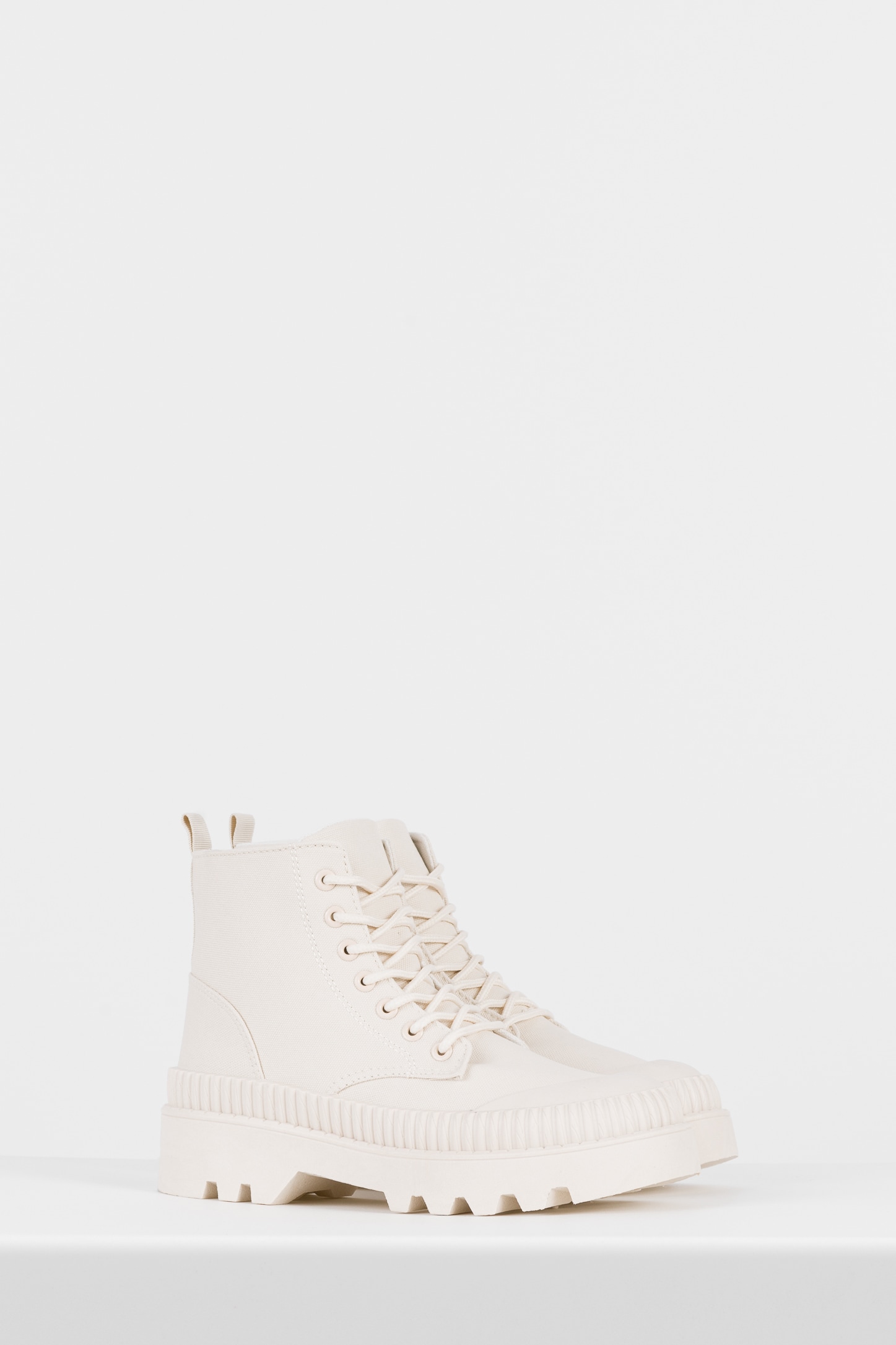 WJS ponadczasowe beżowe płaskie trzewiki damskie