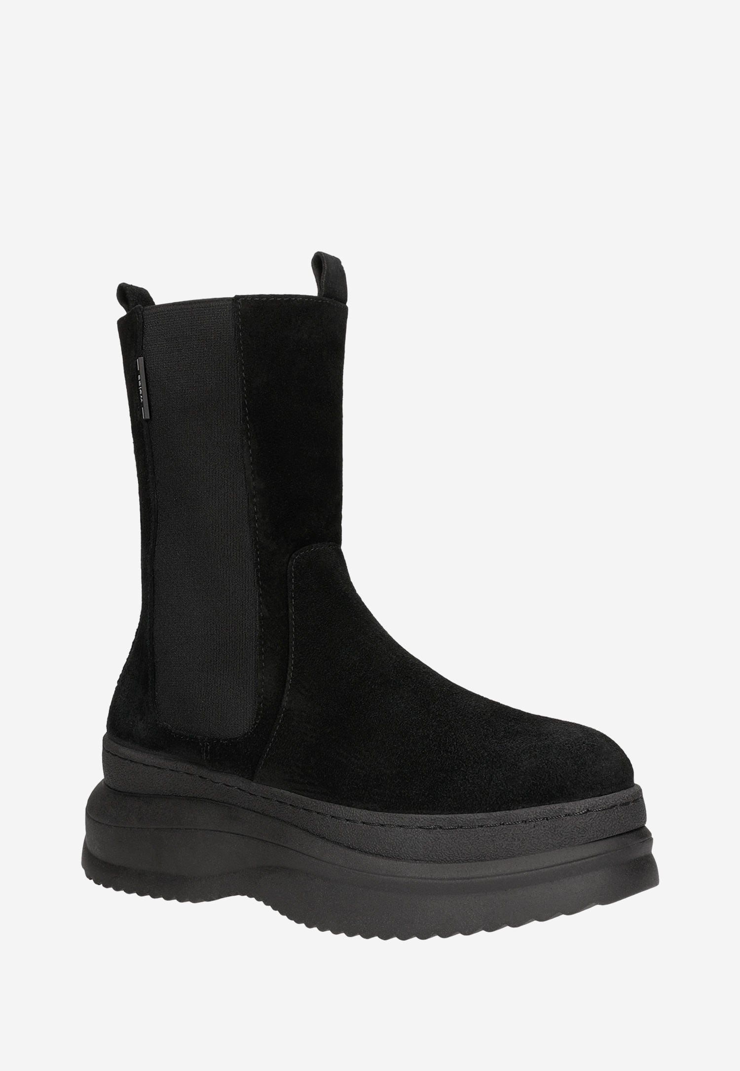 Czarne oryginalne botki damskie na płaskiej podeszwie