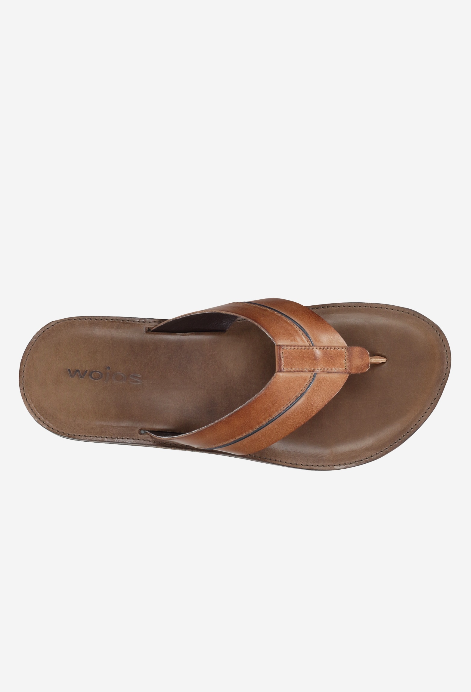 Brązowe klapki męskie na płaskiej podeszwie