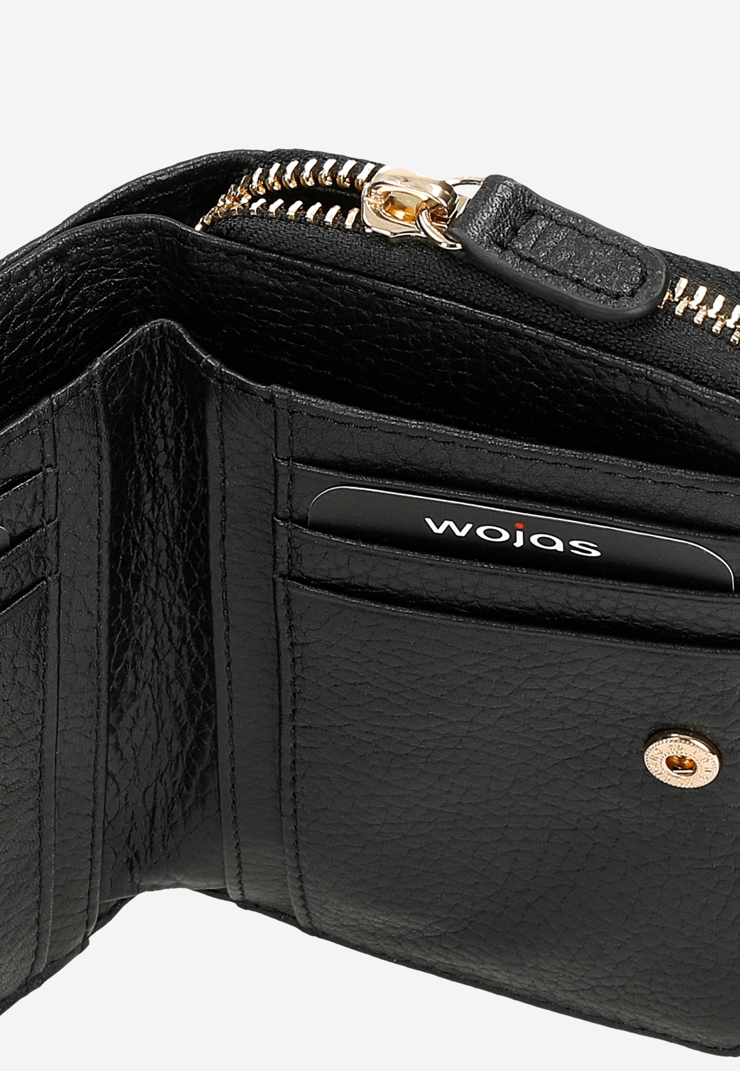 Mały czerwony portfel damski z gładkiej skóry licowej