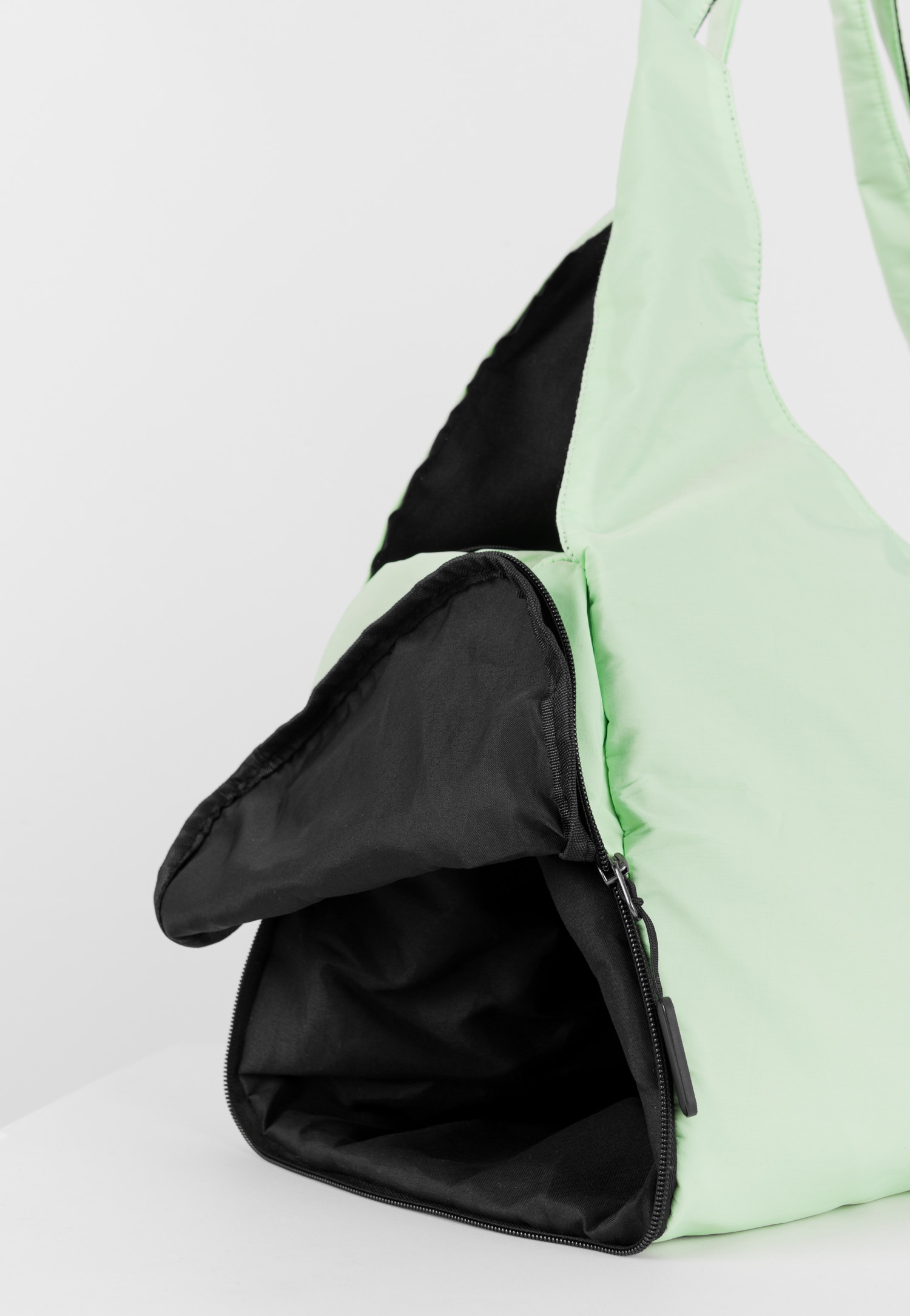 WJS zielona torebka damska z czarnymi akcentami