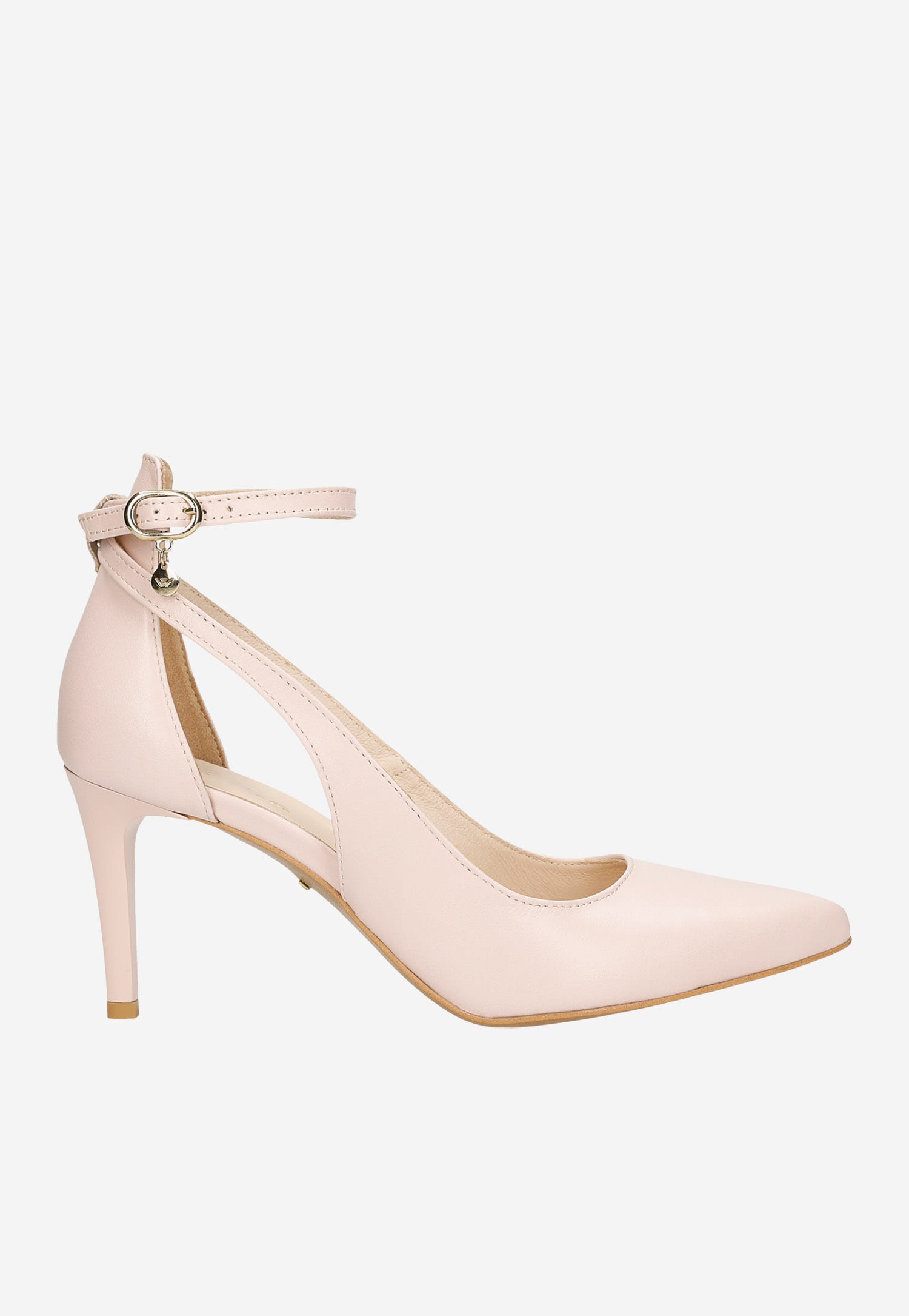 Czarne czółenka damskie z zapięciem wokół kostki