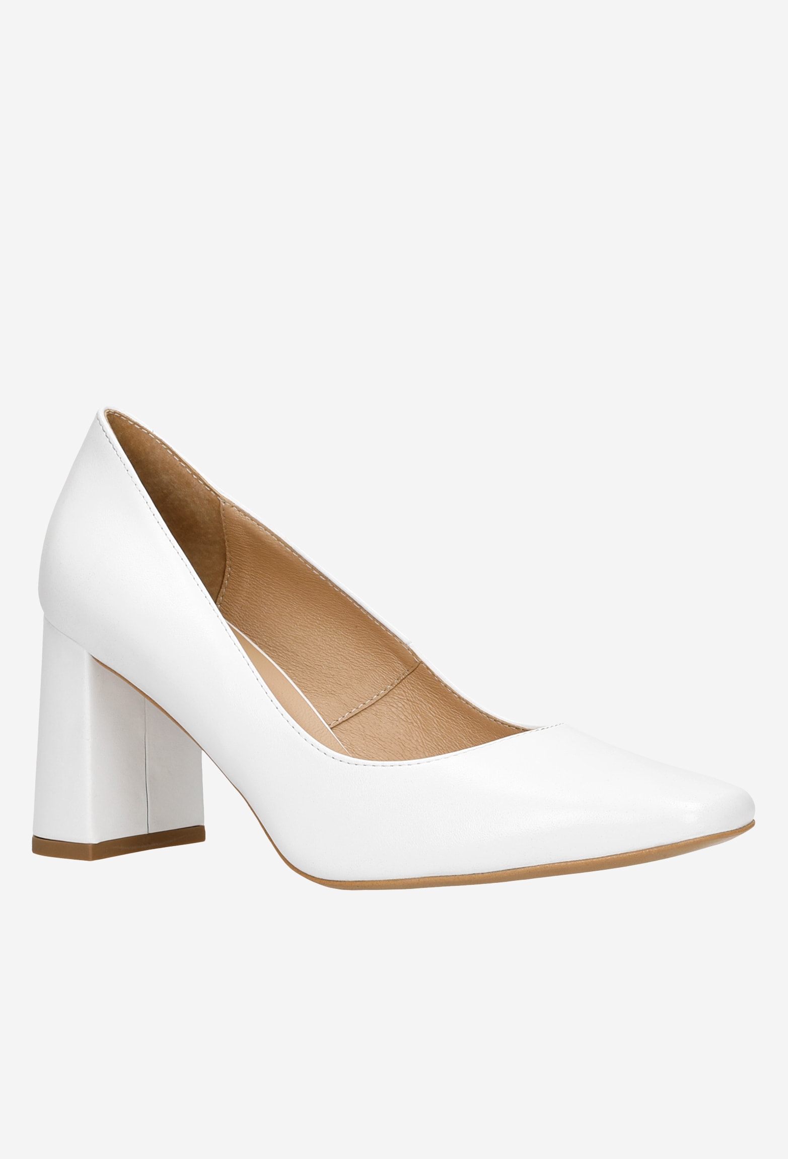 Delikatne czółenka damskie na słupku w kolorze beżowym