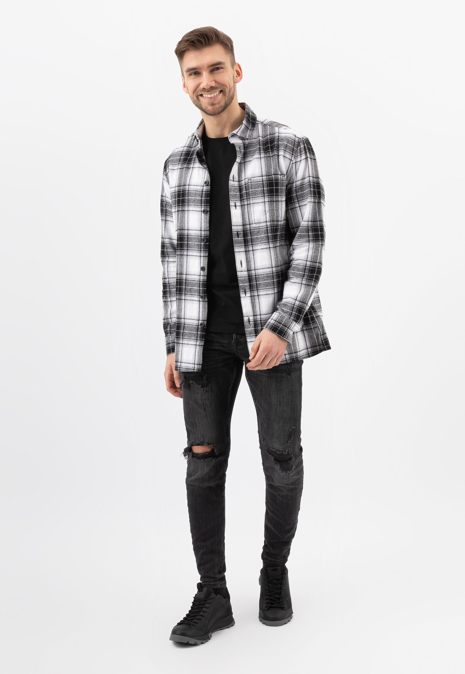 Półbuty męskie trekkingi w kolorze brązowym