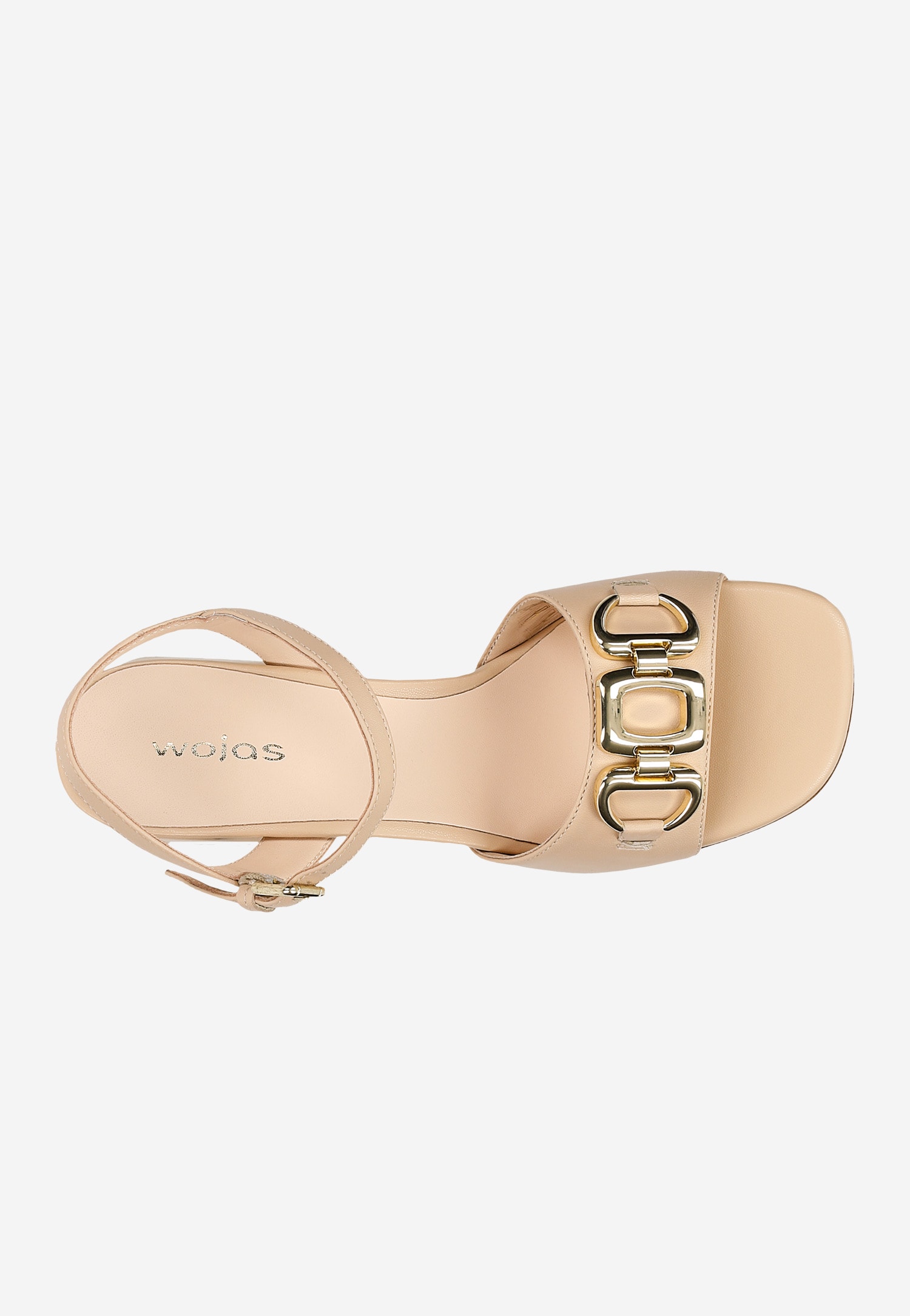 Eleganckie beżowe sandały damskie na obcasie