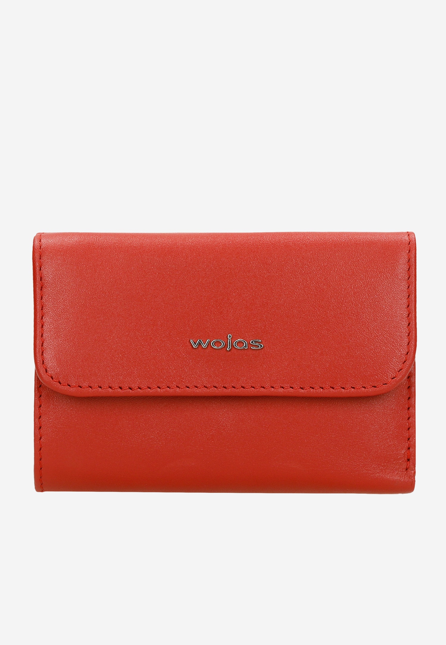 Mały czerwony portfel damski ze skóry licowej