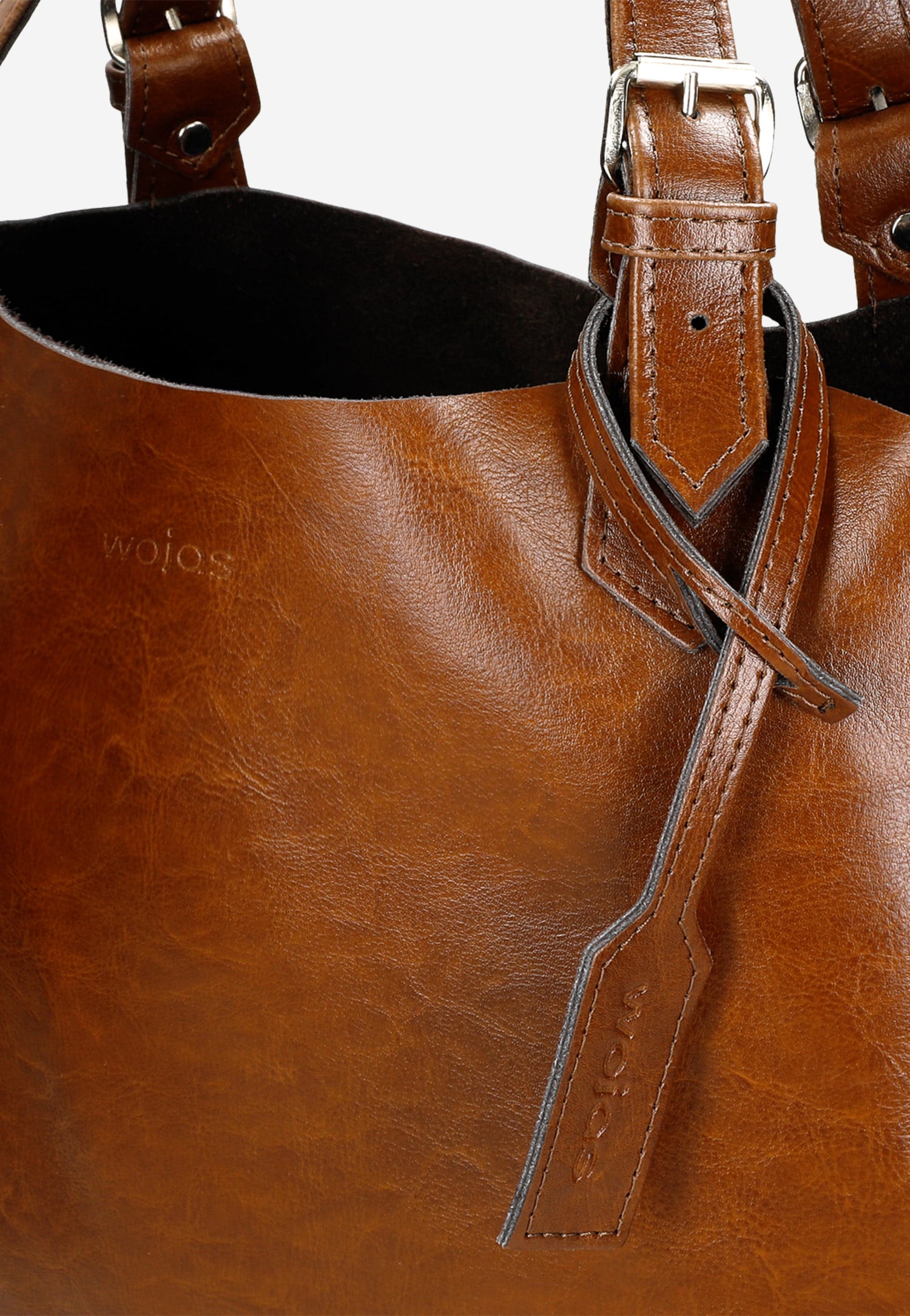 Duża brązowa shopperka damska