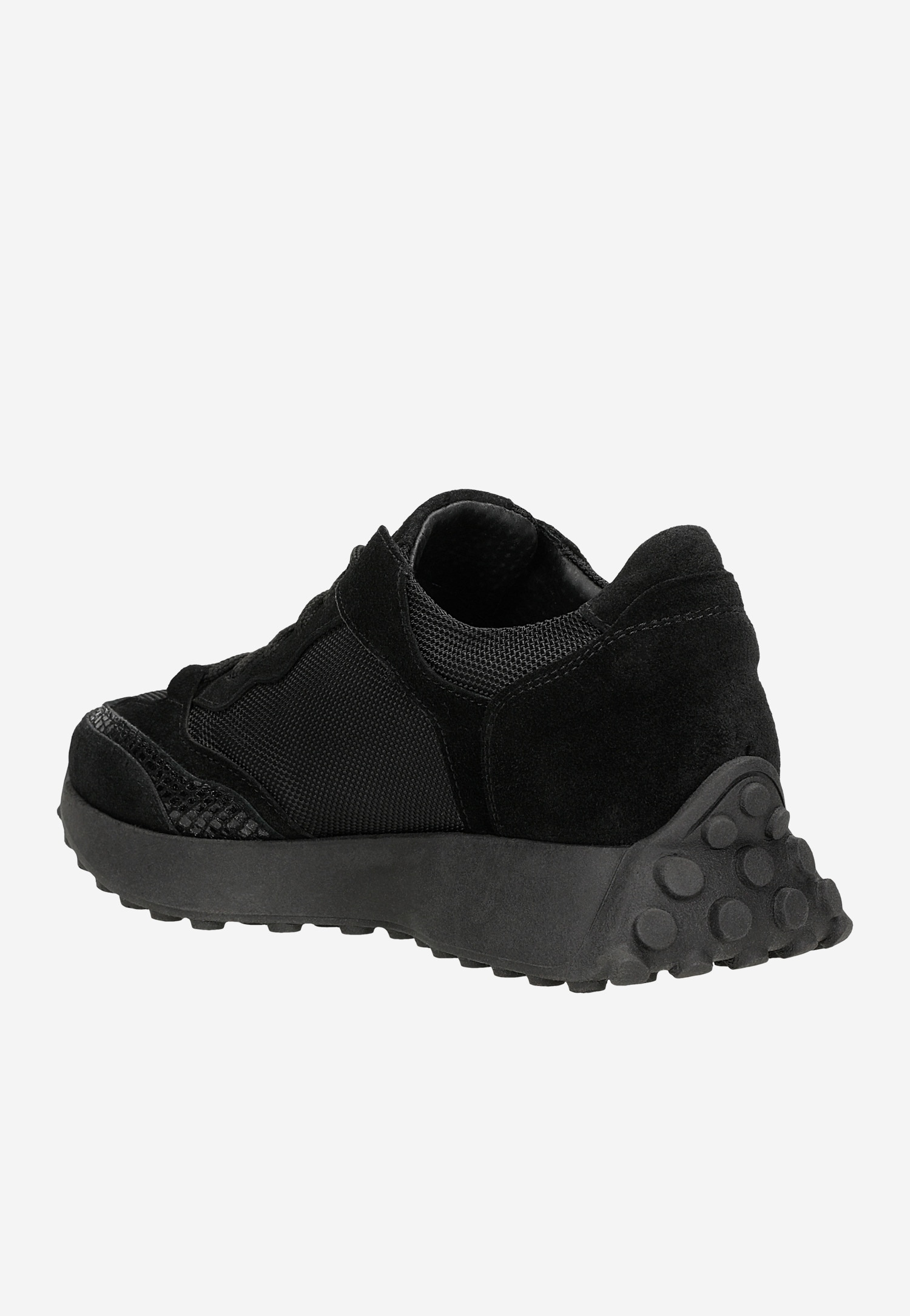 Czarne sneakersy damskie z łączonych materiałów