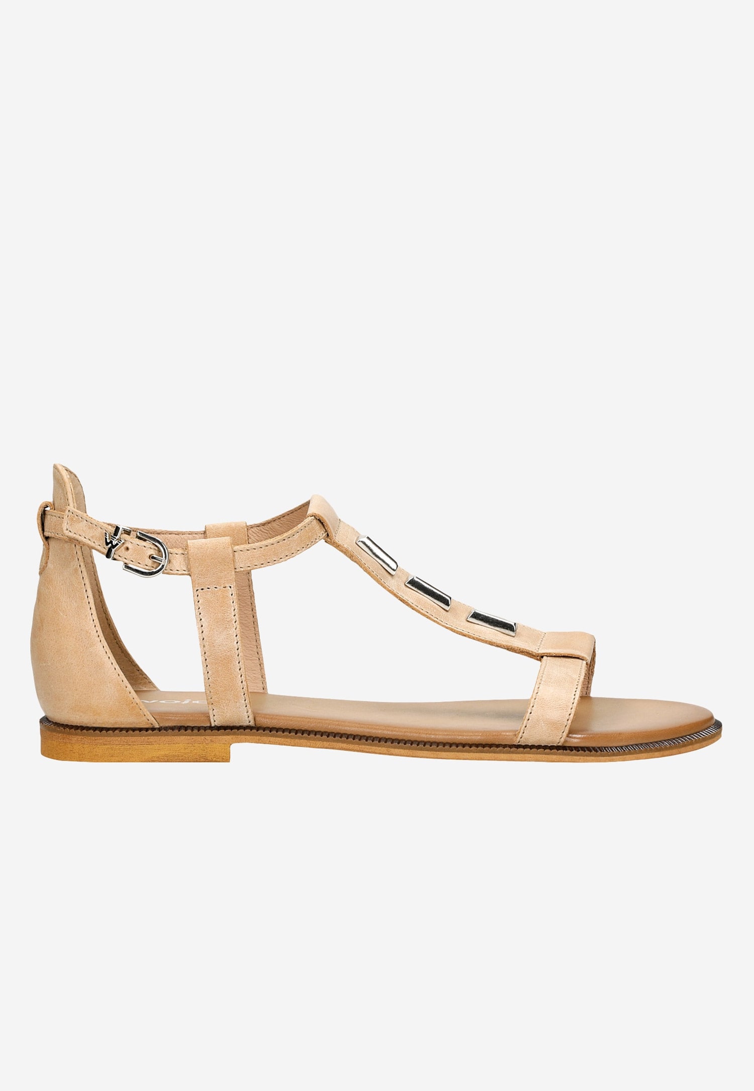 Beżowe sandały damskie w stylu miejskim