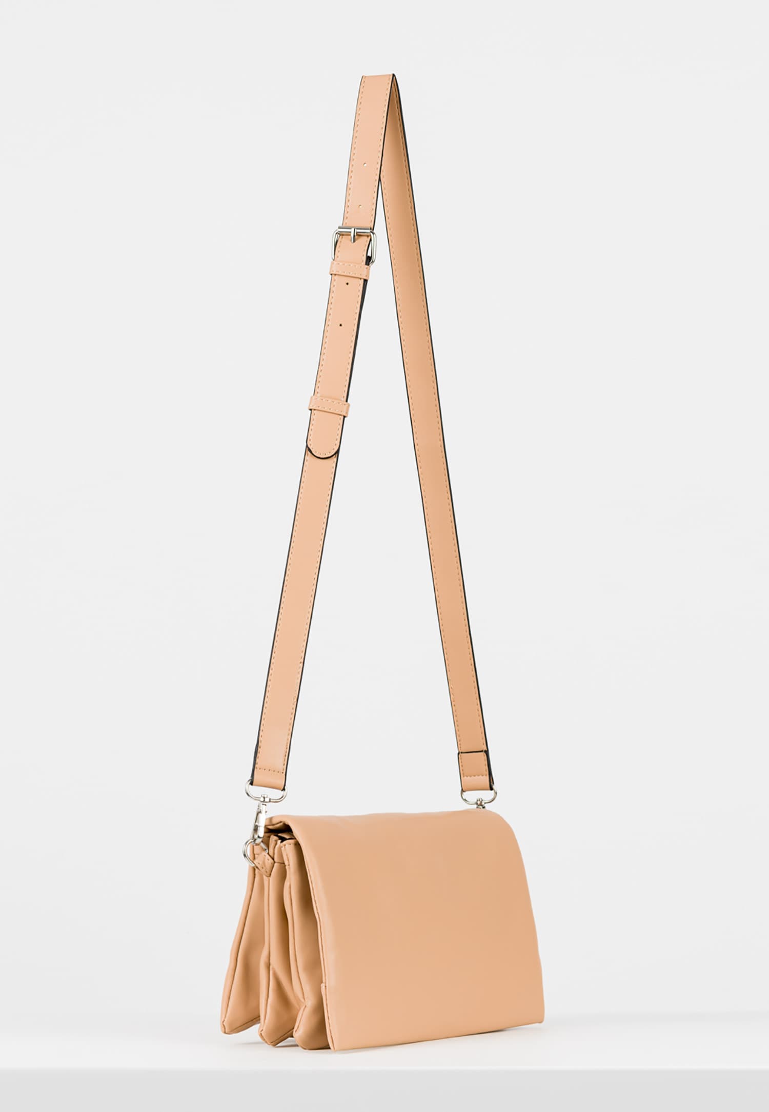 WJS beżowa gładka torebka damska