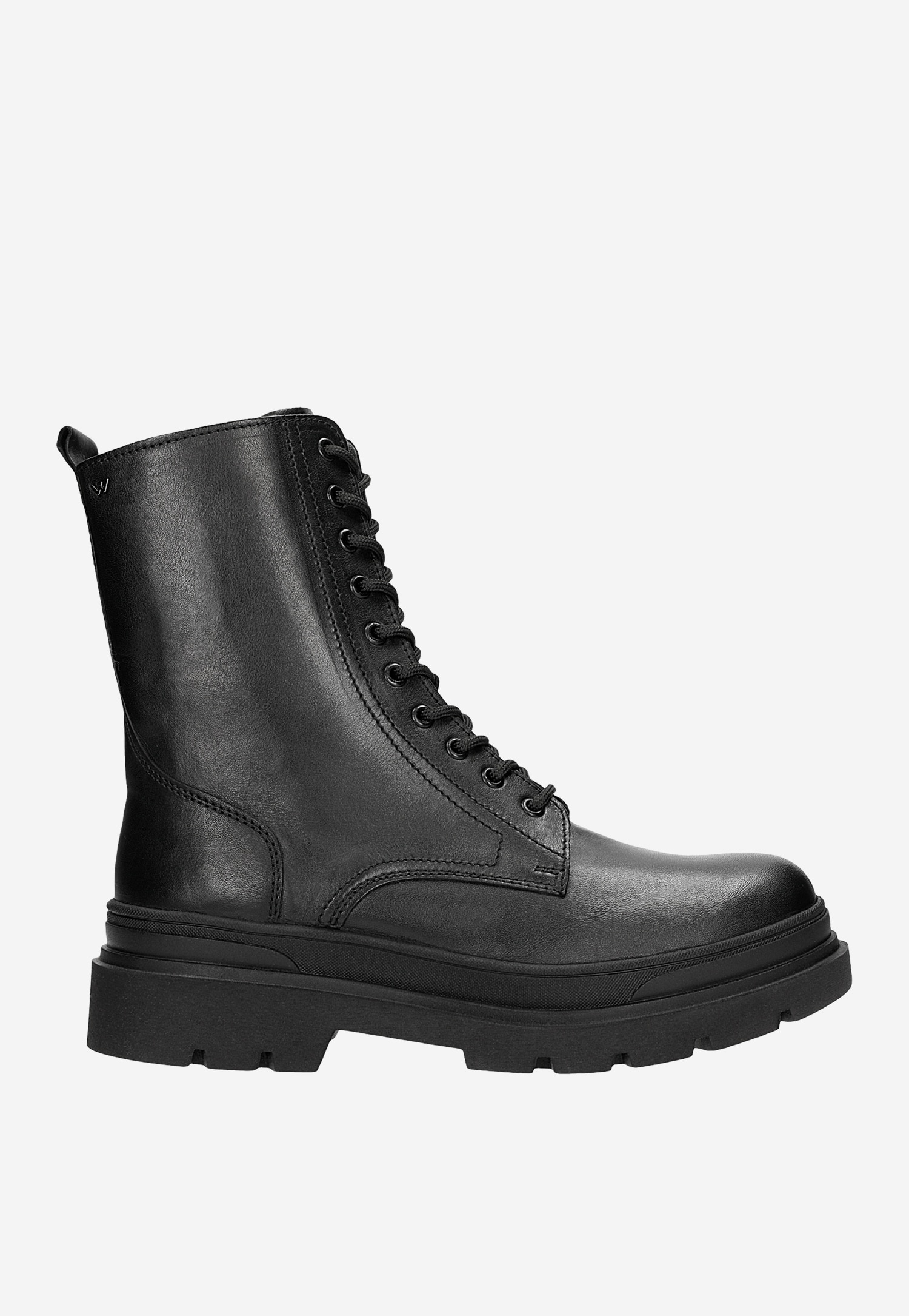 Czarne trzewiki męskie w militarnym stylu