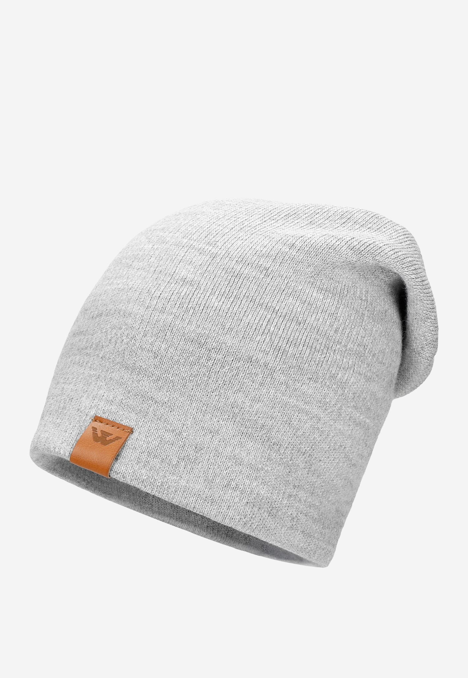 Szara czapka damska z akrylu i wełny