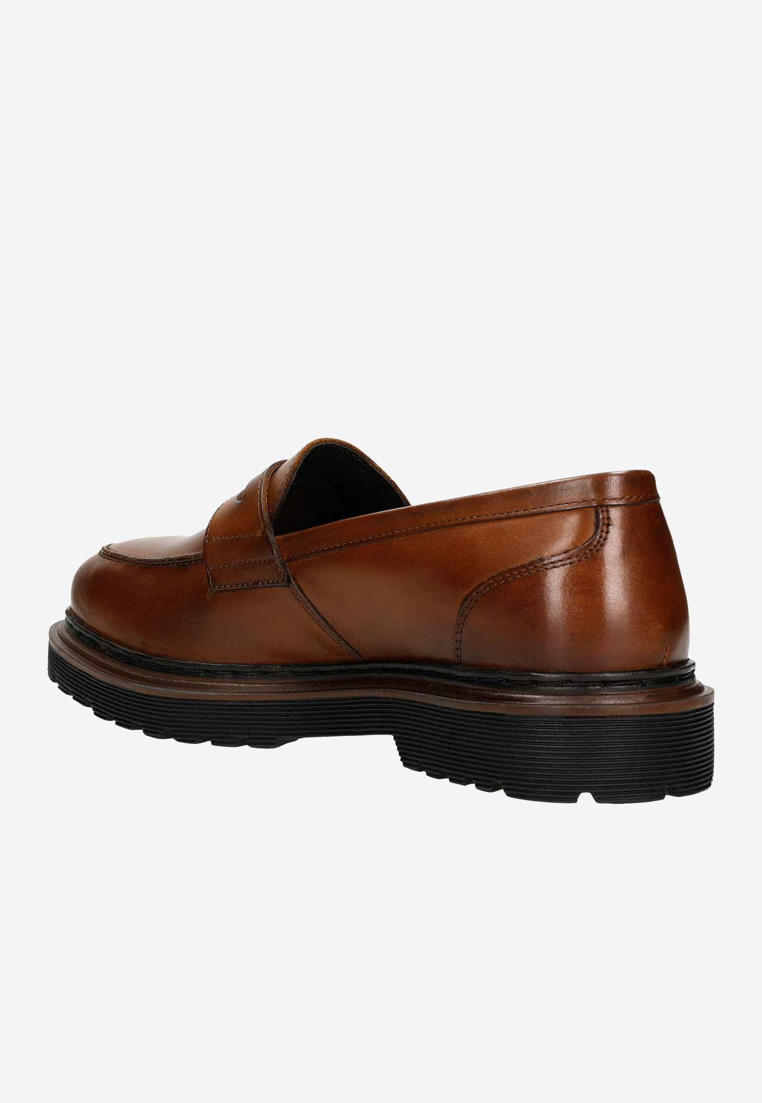 Brązowe skórzane mokasyny męskie penny loafers