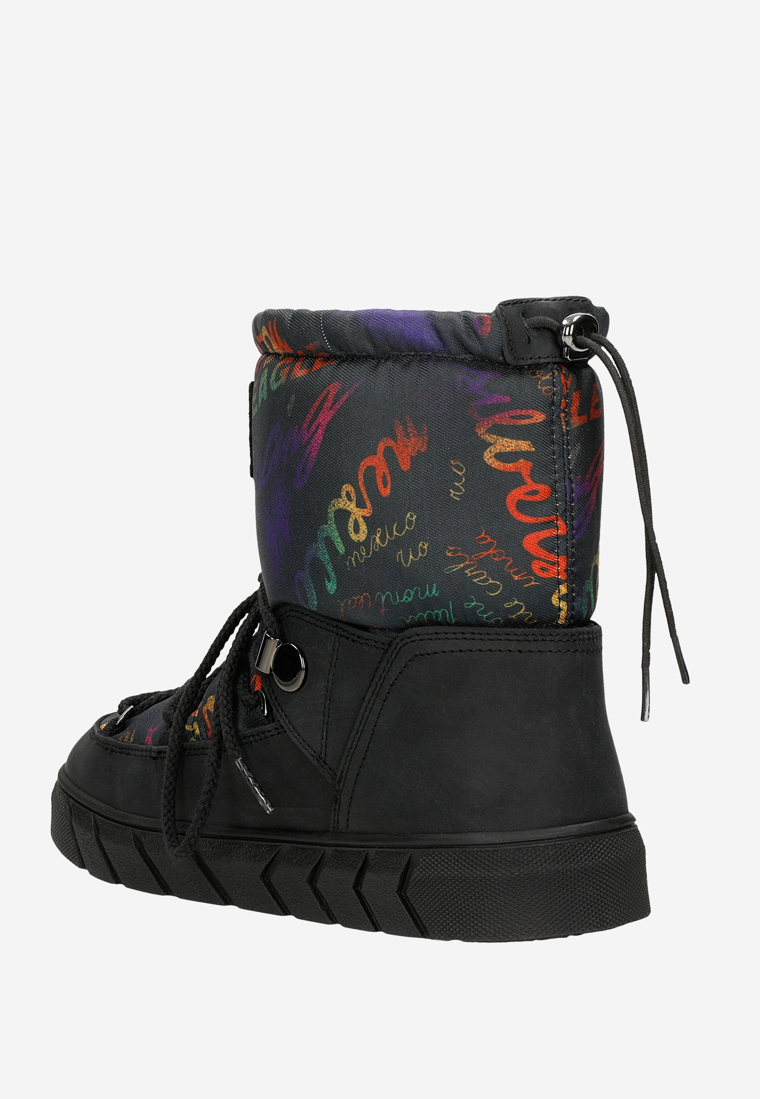 Czarne awangardowe śniegowce RELAKS