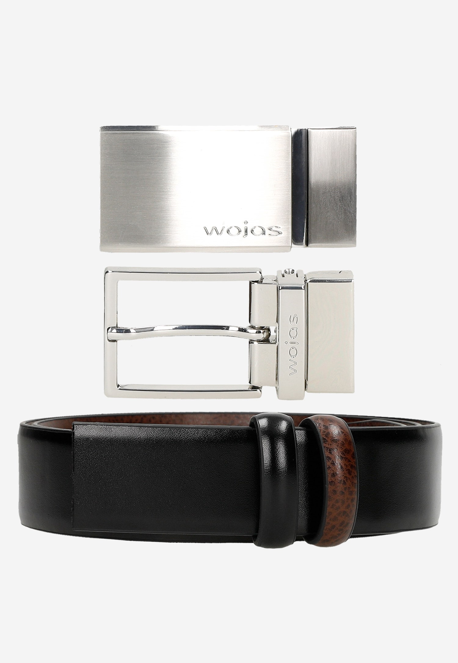 Zestaw prezentowy 4w1 dwustronny pasek z dwiema wymiennymi klamrami