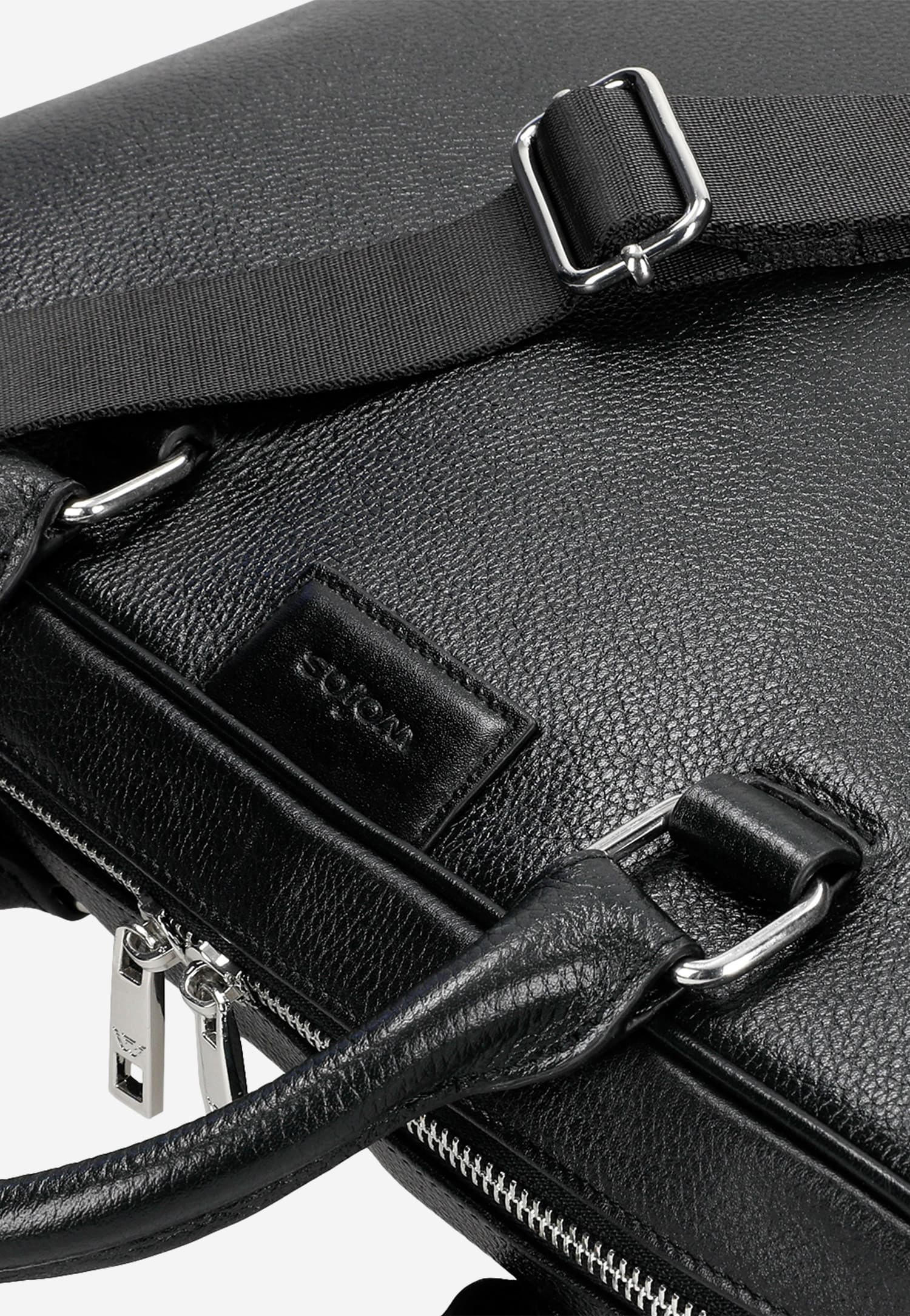 Duża elegancka skórzana torba męska