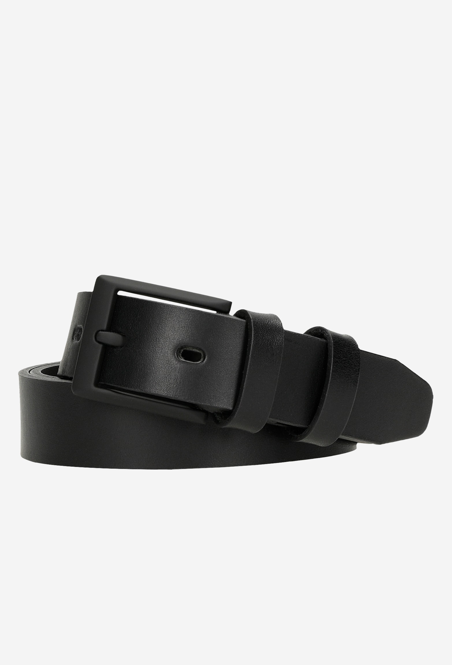 Czarny pasek męski z czarną sprzaczką