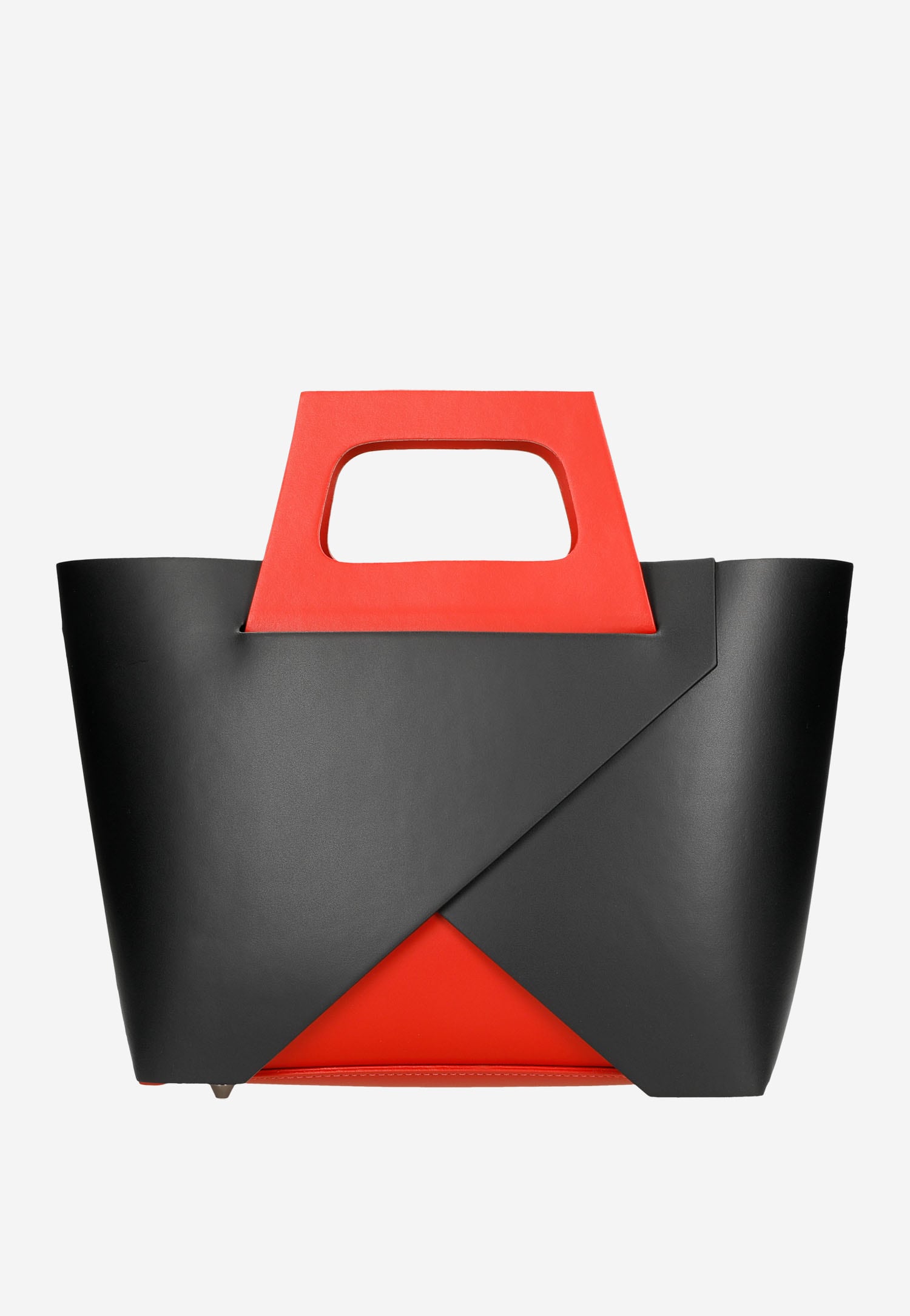 Beżowy sztywny kuferek damski z brązowymi elementami