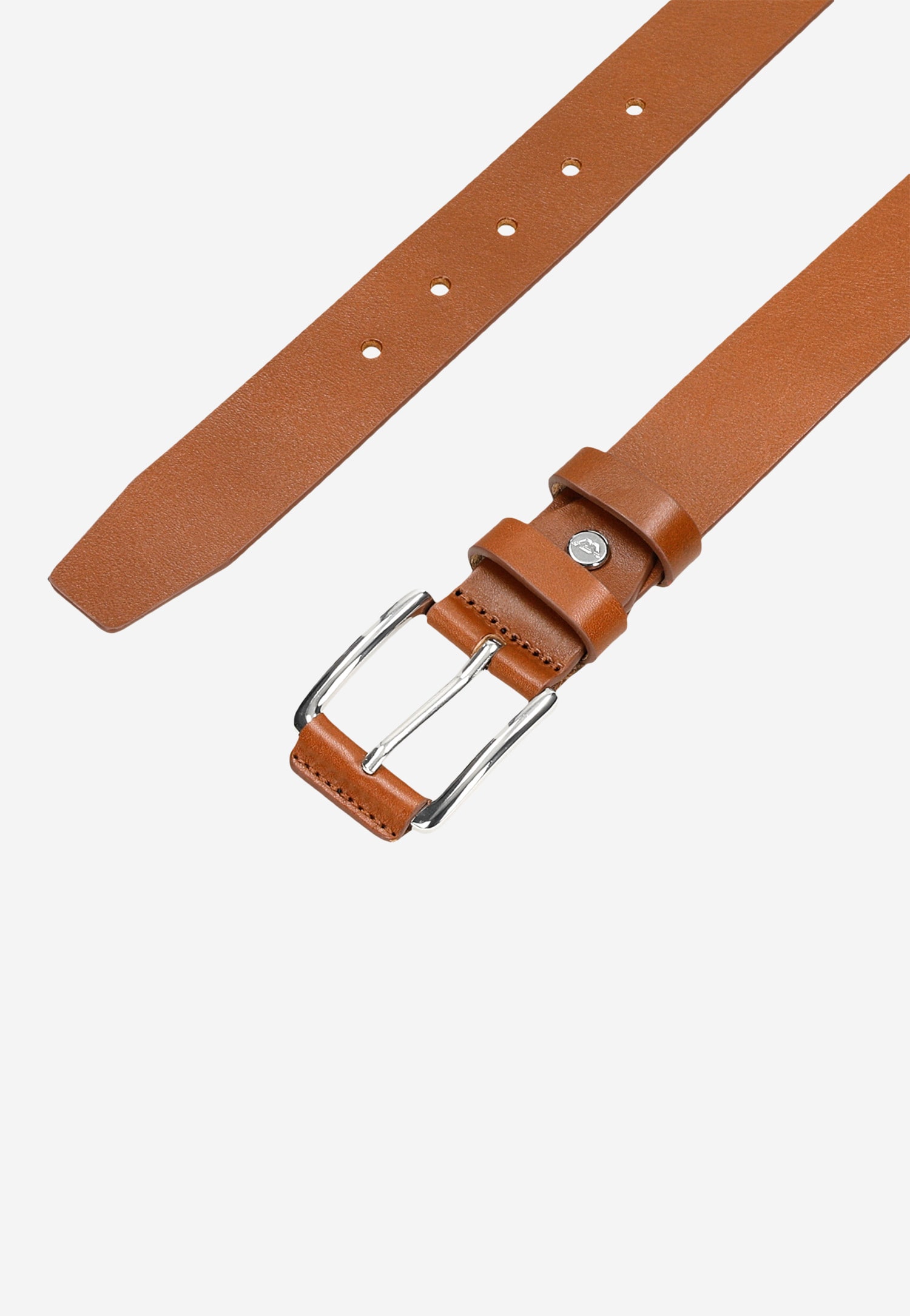Jasnobrązowy skórzany pasek męski