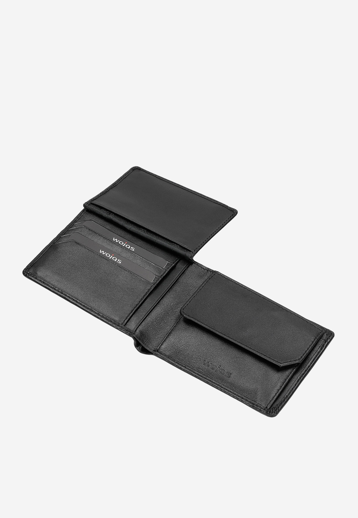 Czarny skórzany portfel męski PREMIUM