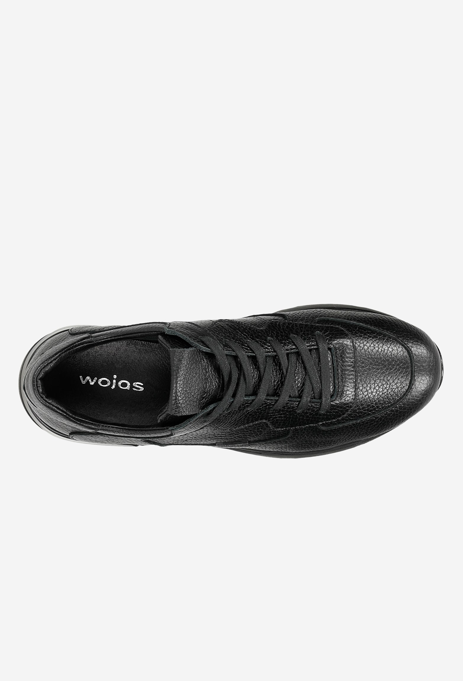 Czarne skórzane sneakersy damskie