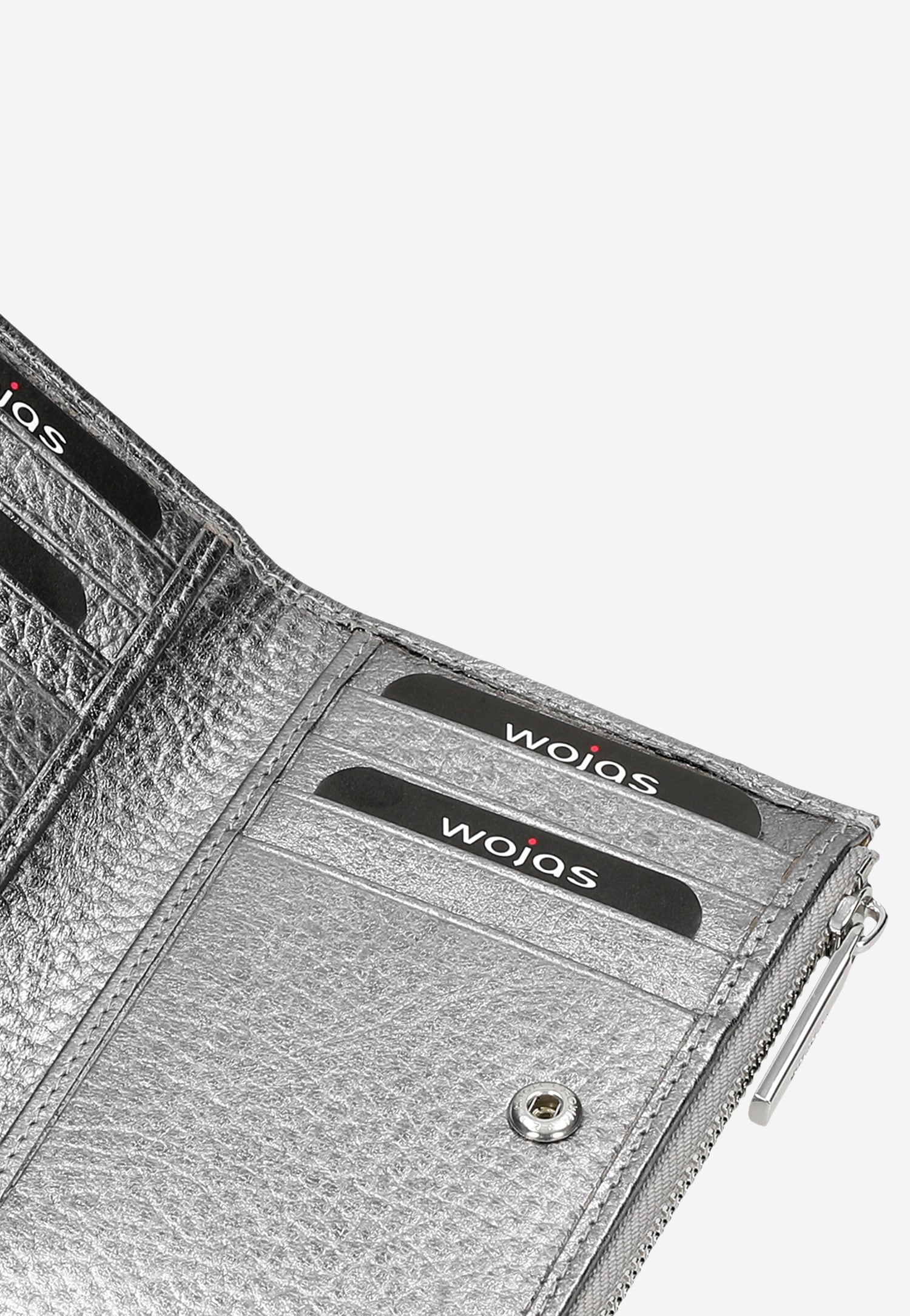 Różowy metaliczny portfel damski