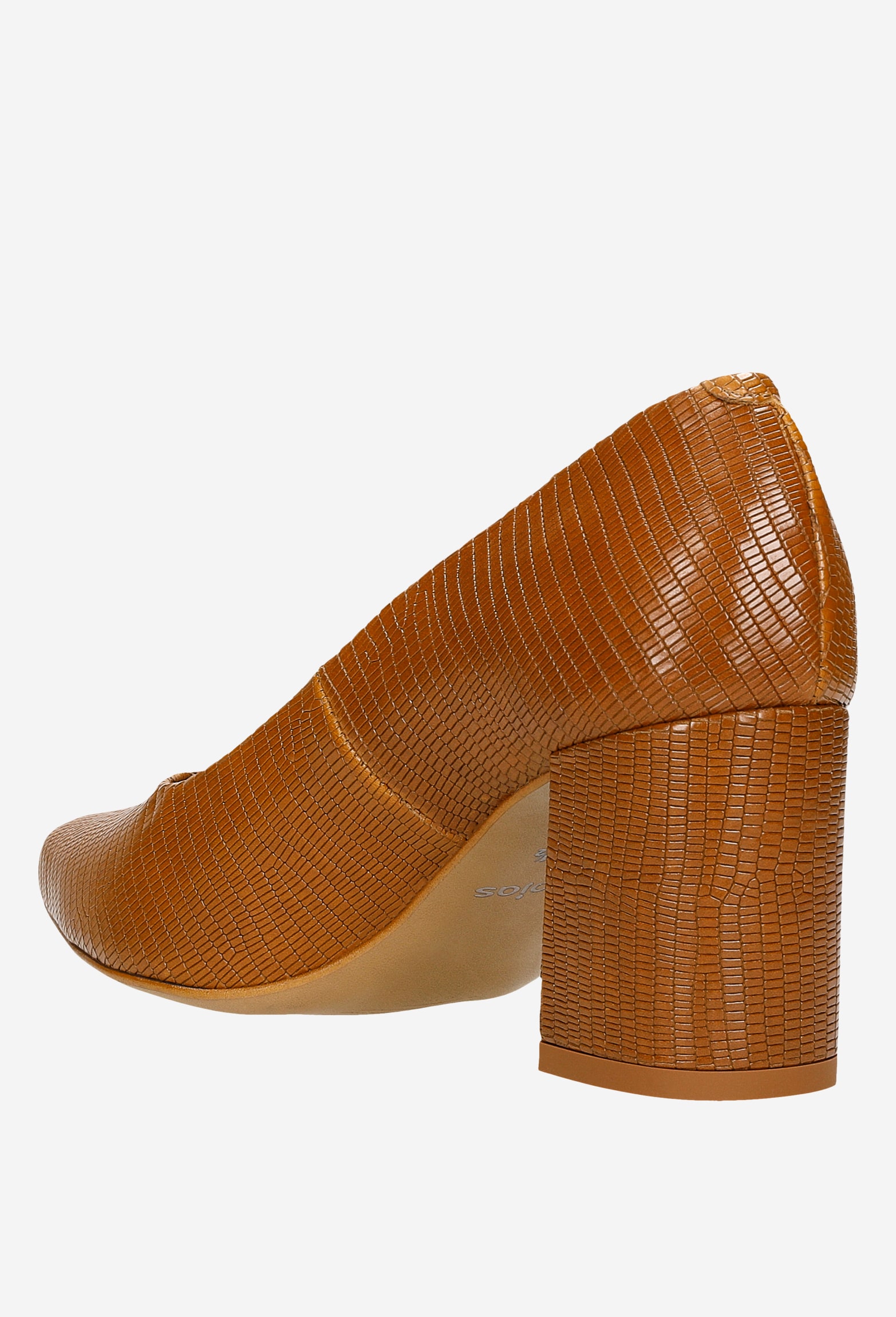 Brązowe czółenka damskie na obcasie