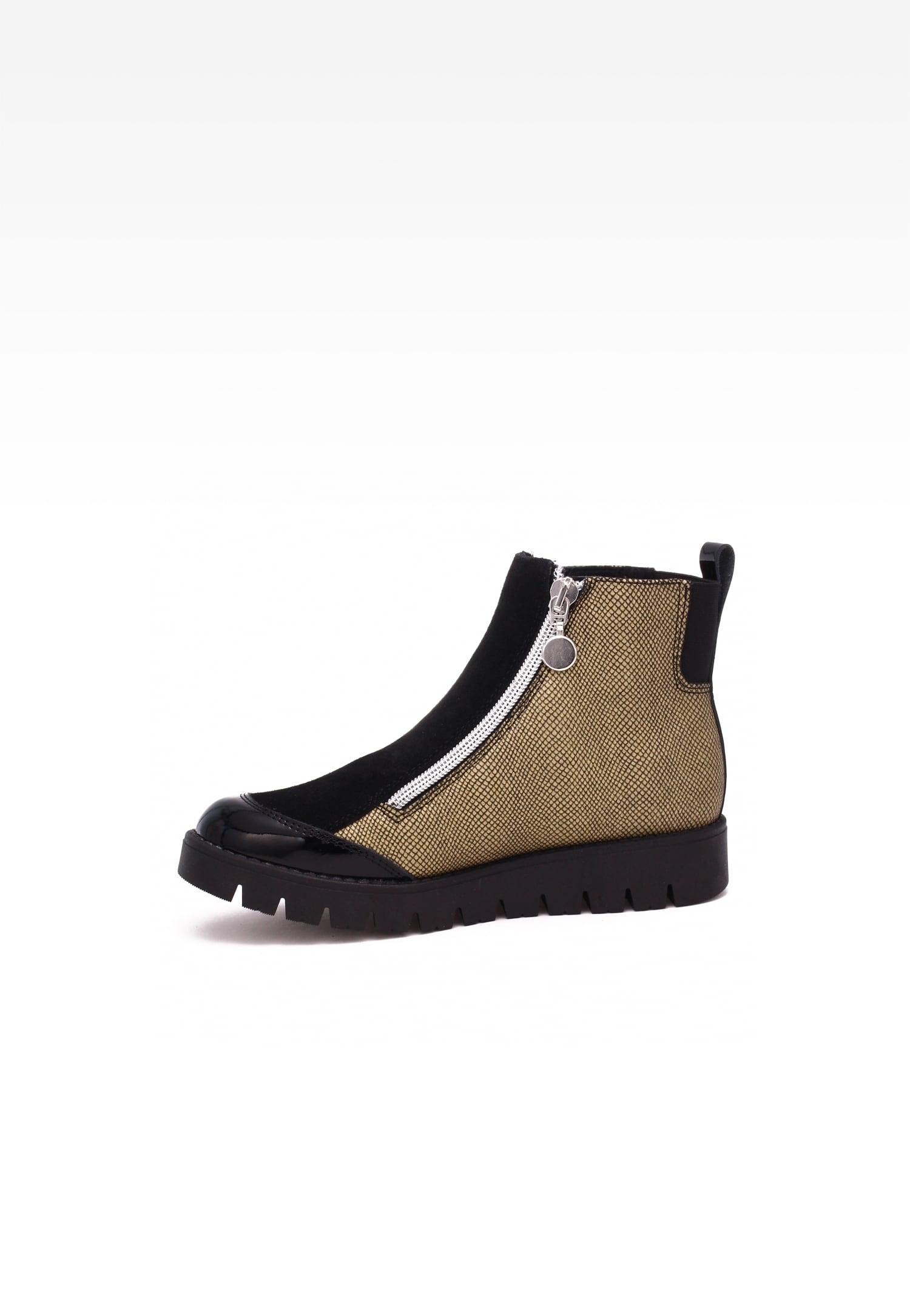 Botki ocieplane BARTEK 4443-9ABP, dla dziewcząt, beżowo-czarny