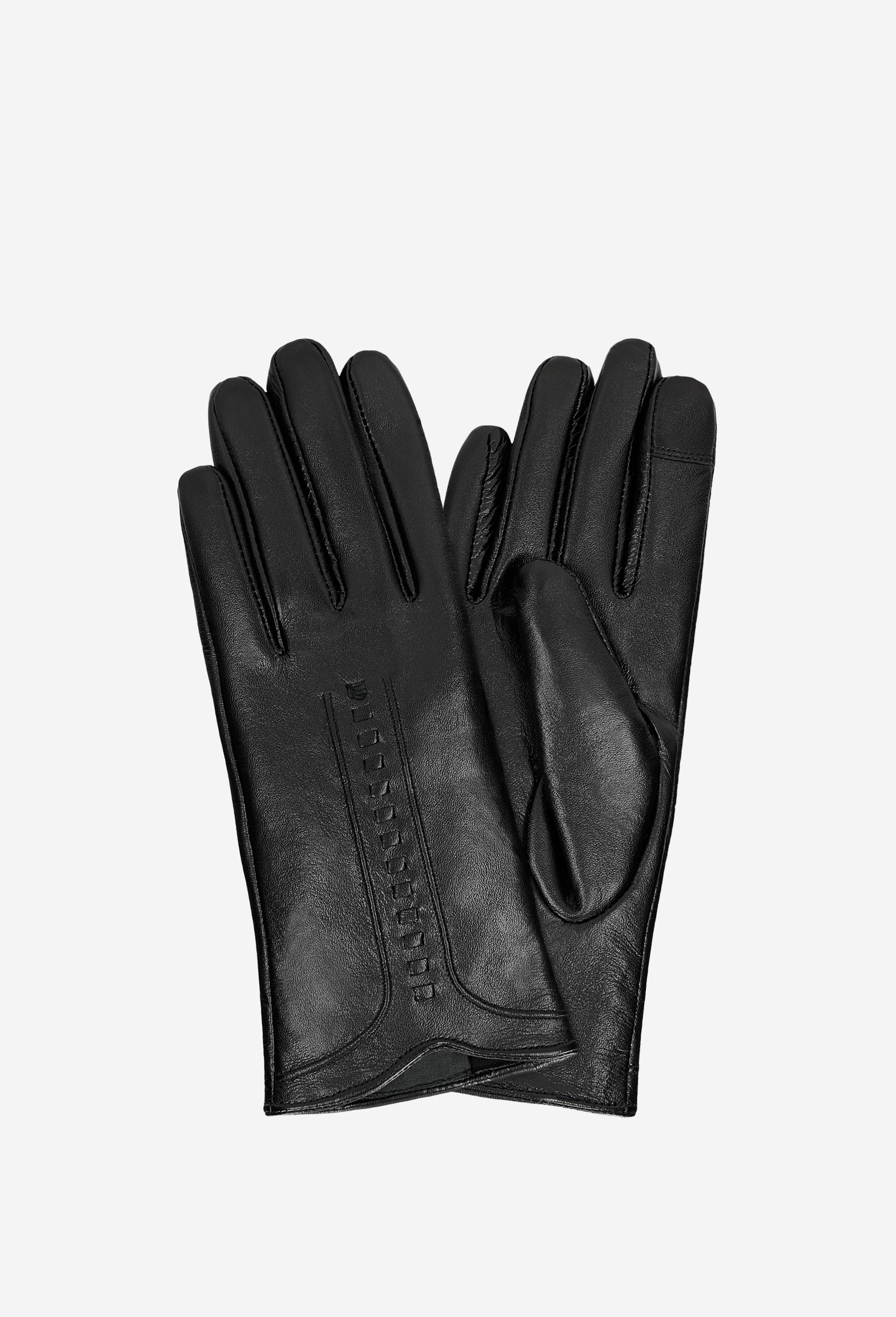 Czarne rękawiczki damskie ze skóry