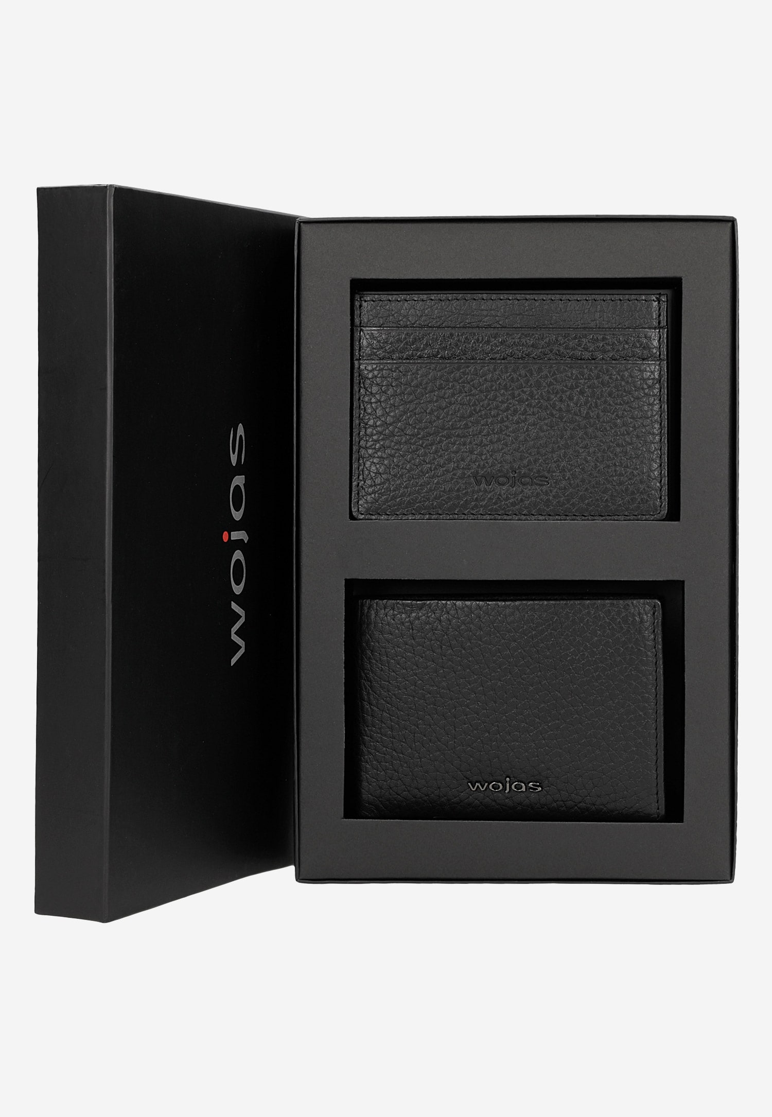 Zestaw prezentowy dla mężczyzn - czarny portfel i etui na karty