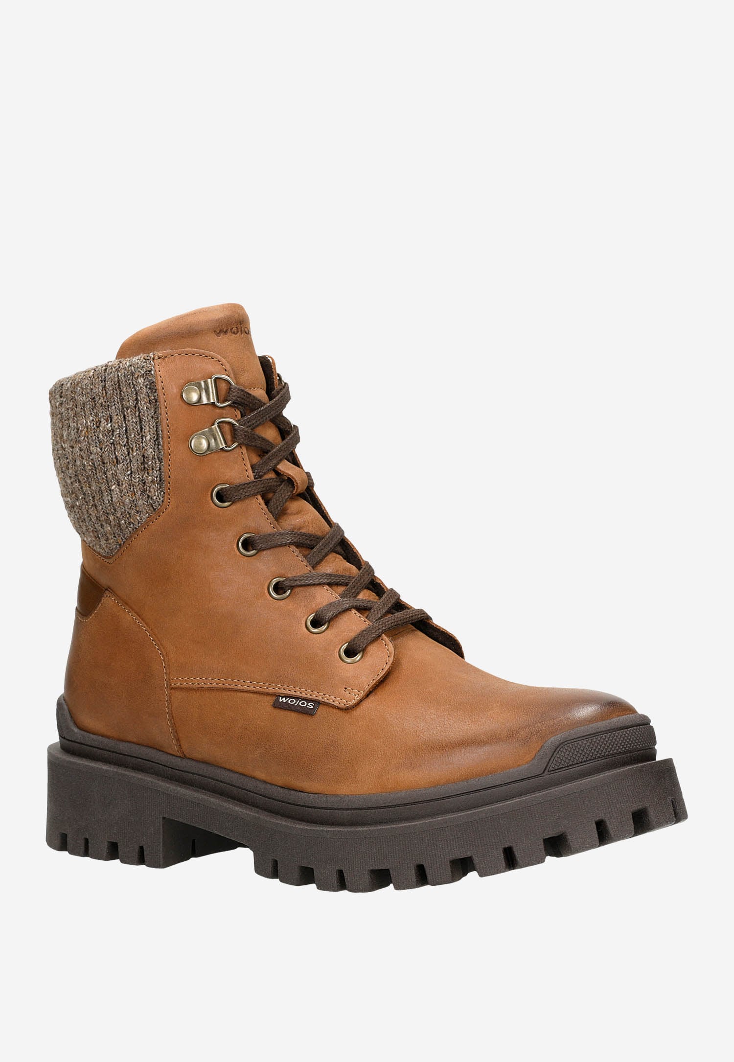 Czarne workery damskie ze skarpetą