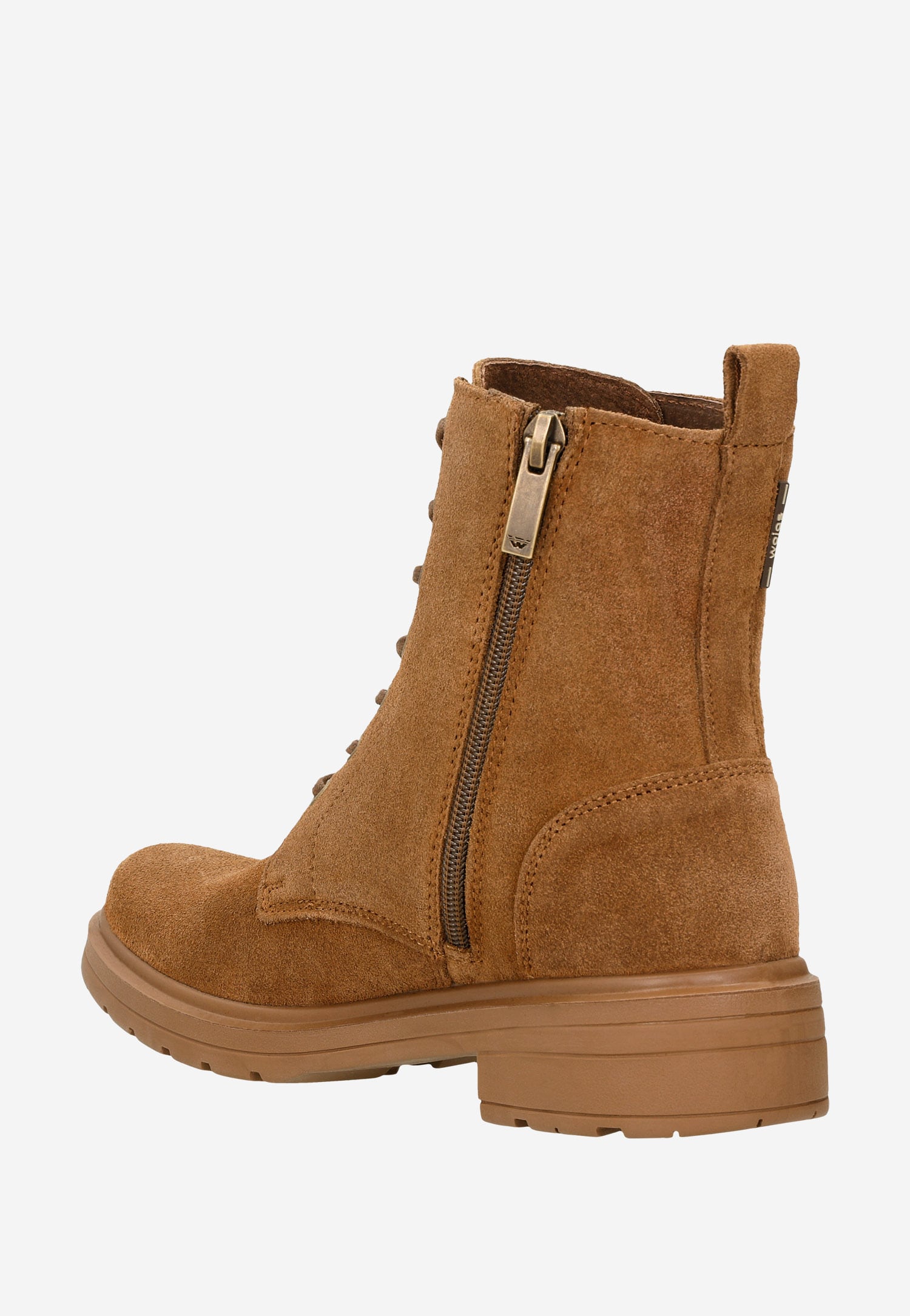 Brązowe bikery damskie ocieplane naturalną wełną