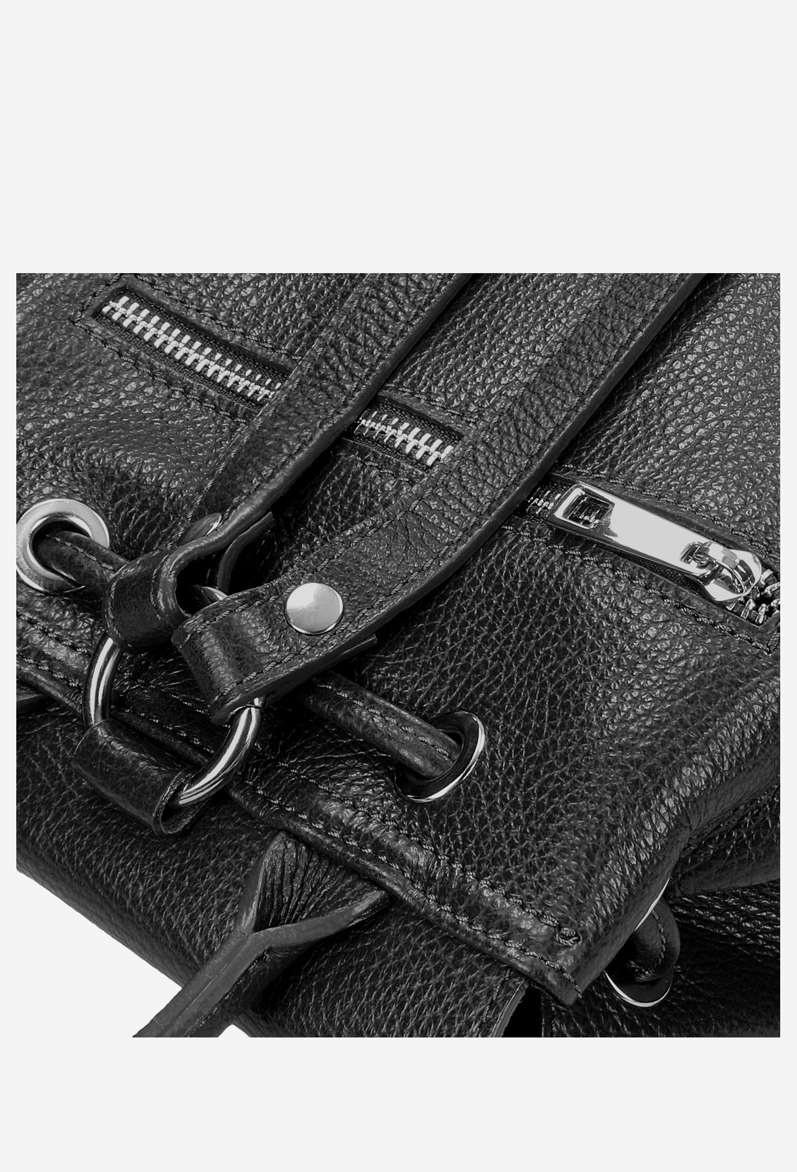 Beżowy plecak damski typu worek ze skóry licowej