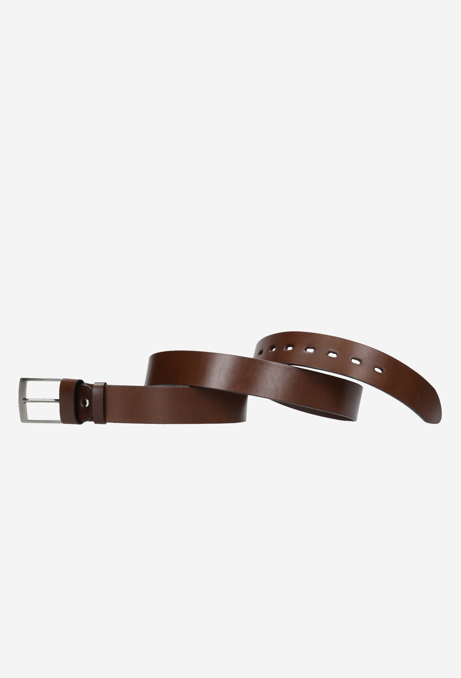 Brązowy, stylowy pasek męski