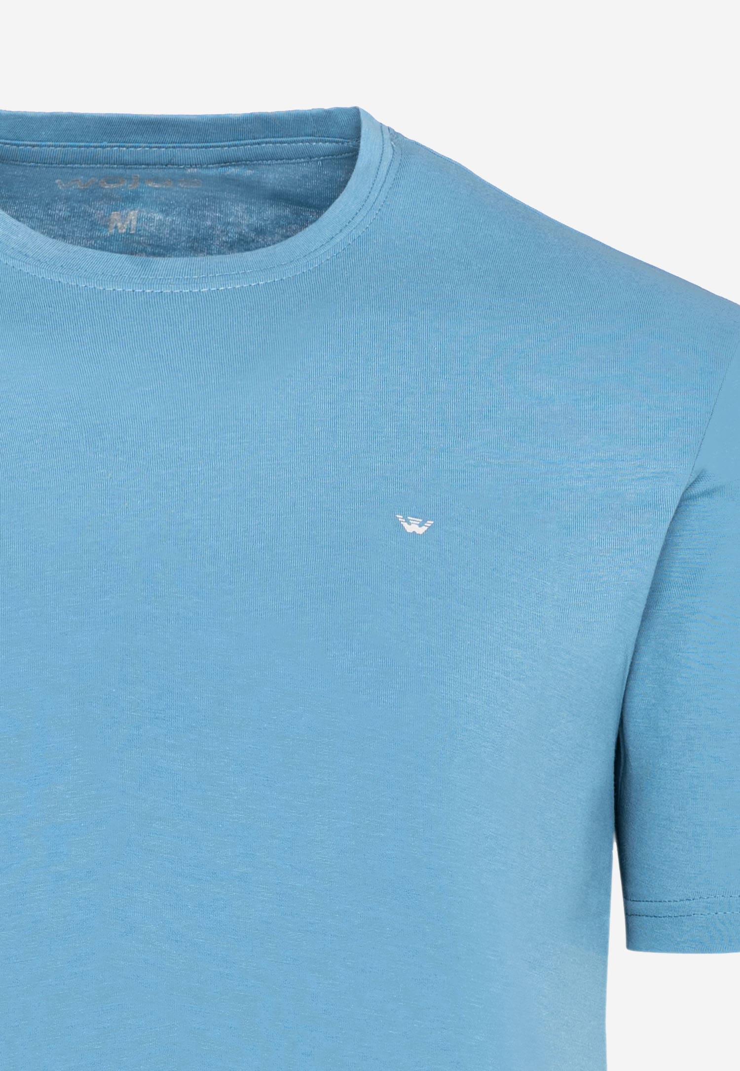 Jasnoniebieski t-shirt męski bawełniany